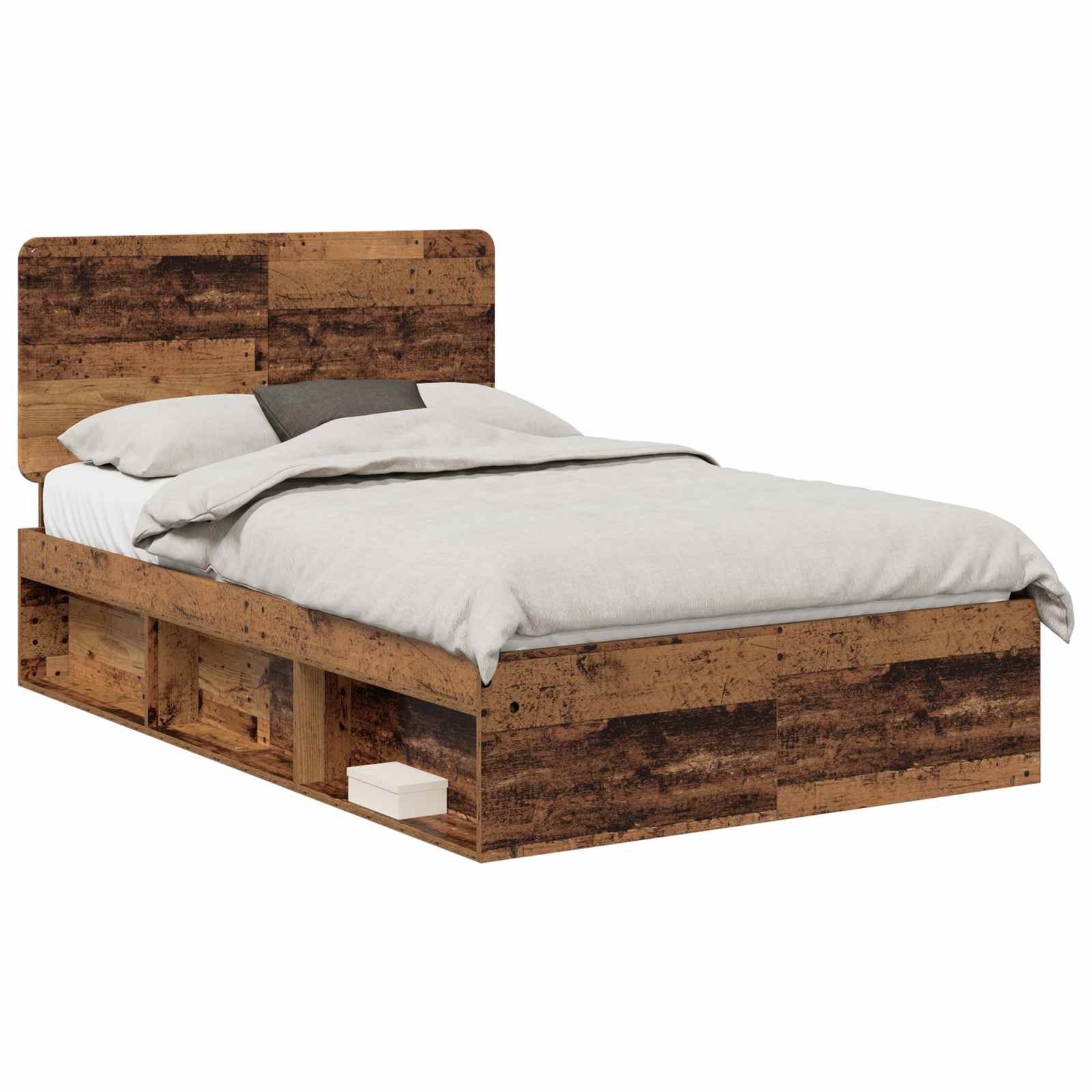 Cadre de lit Bois ancien 120 x 190 cm Bois de pin massif - XIOS