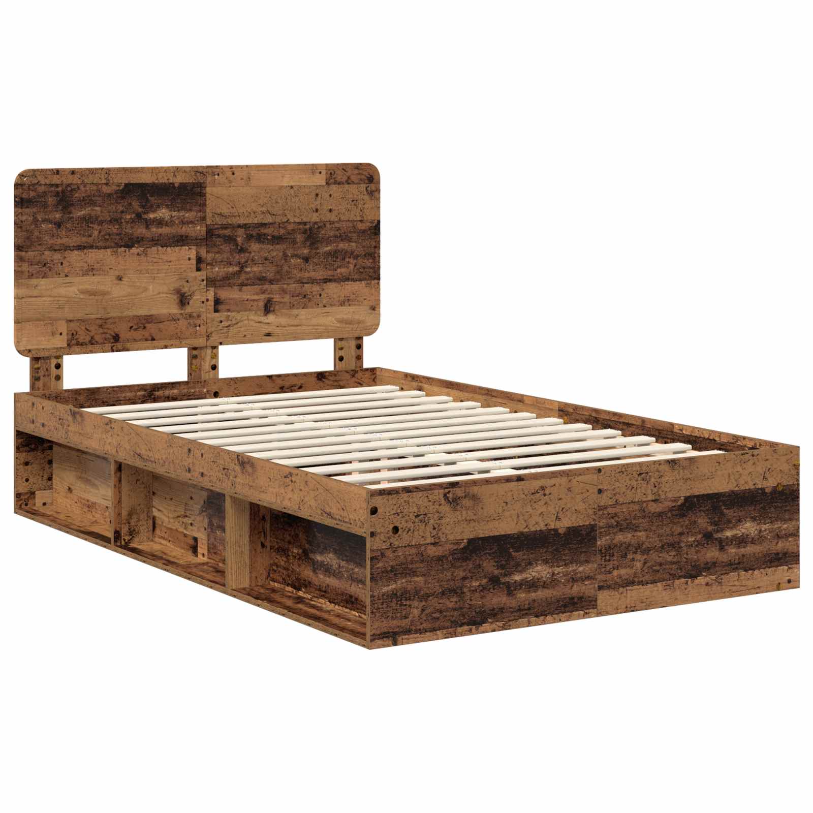 Cadre de lit Bois ancien 120 x 190 cm Bois de pin massif - XIOS