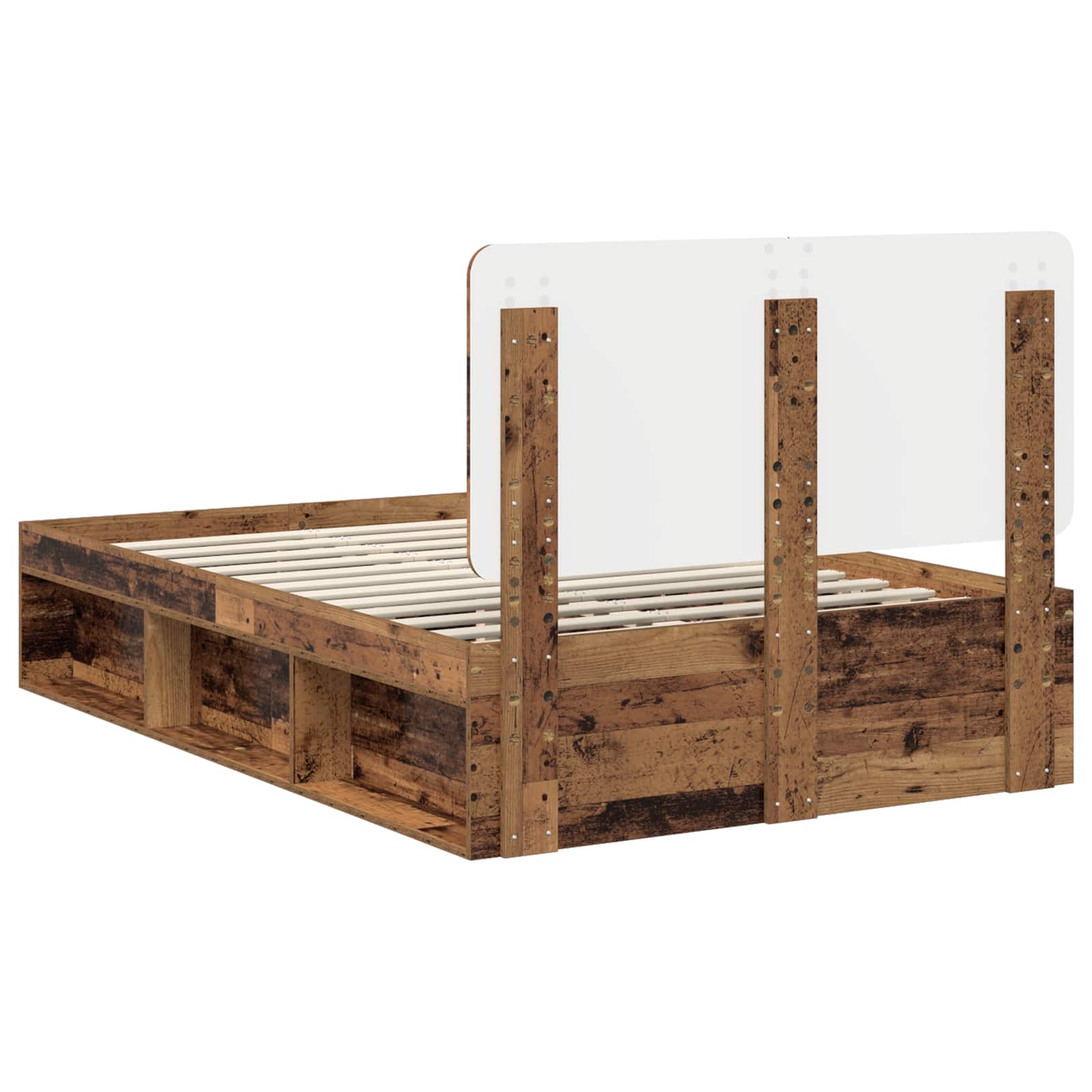 Cadre de lit Bois ancien 120 x 190 cm Bois de pin massif - XIOS