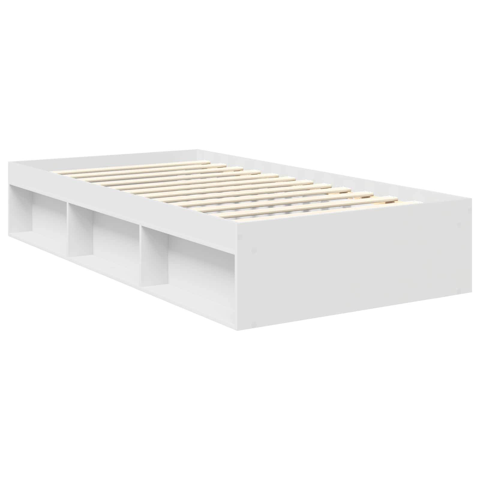 Cadre de lit Blanc 100 x 200 cm Bois de pin massif - XIOS