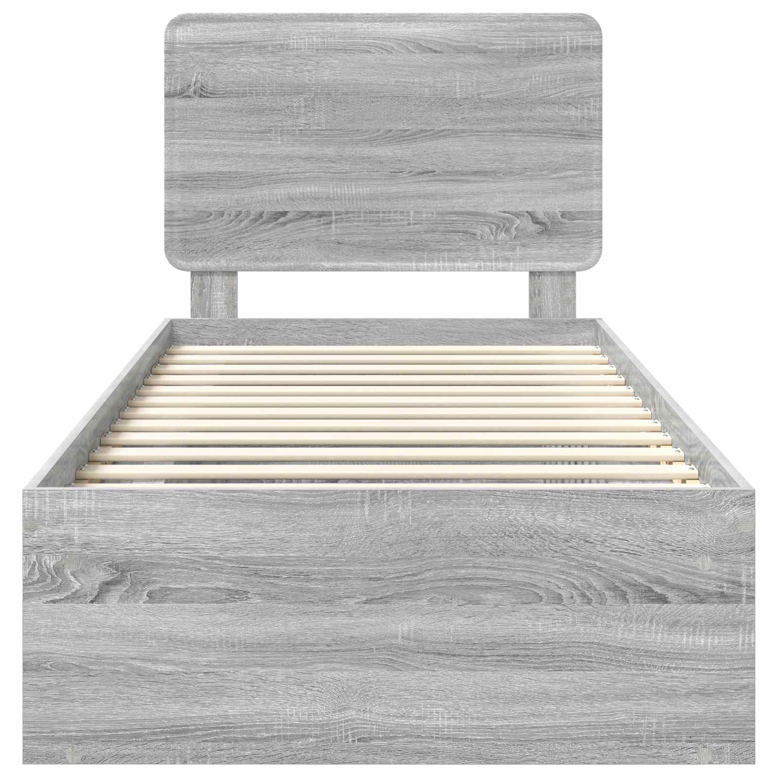 Cadre de lit Gris Sonoma 100 x 200 cm Bois de pin massif - XIOS