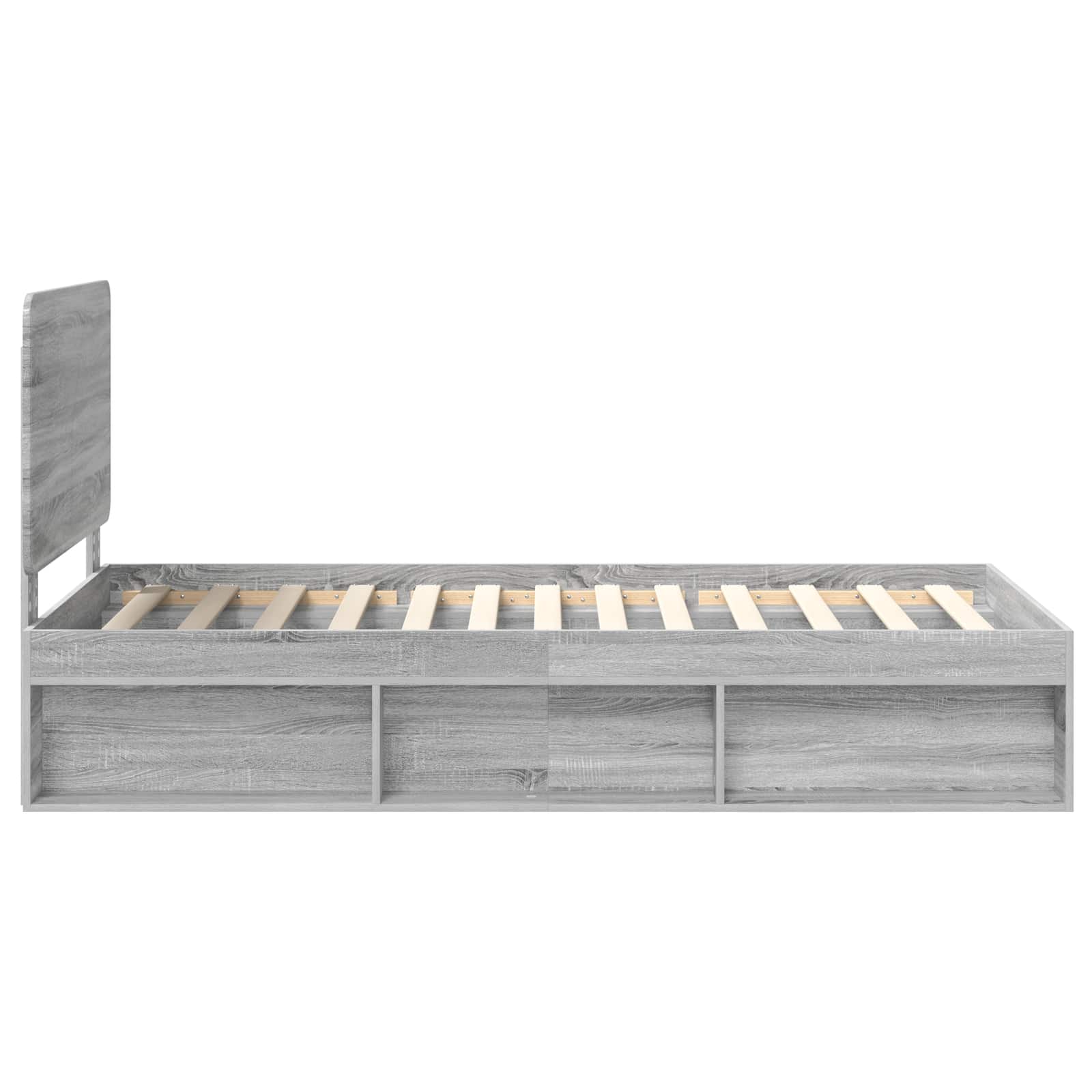 Cadre de lit Gris Sonoma 100 x 200 cm Bois de pin massif - XIOS