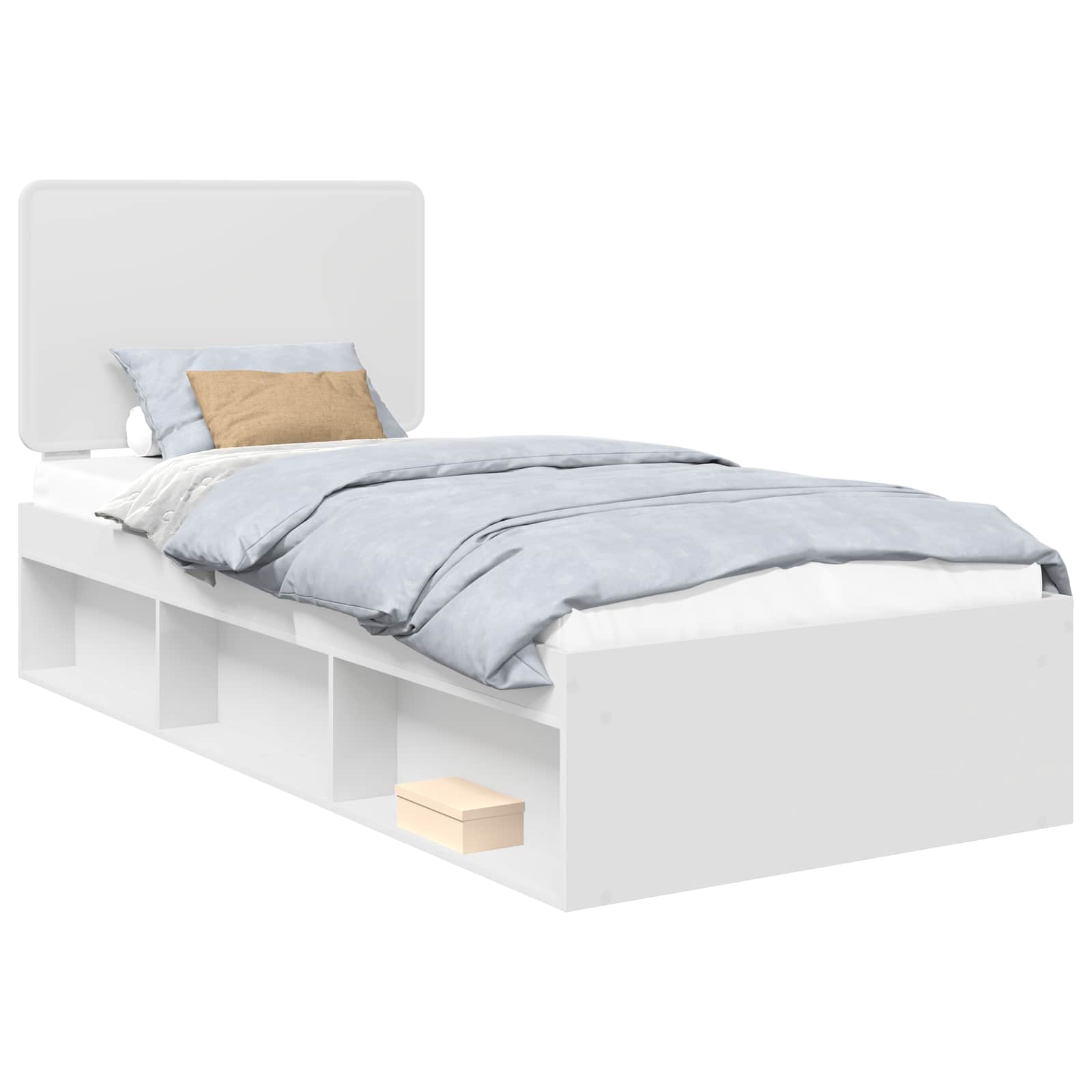 Cadre de lit Blanc 90 x 200 cm Bois de pin massif - XIOS