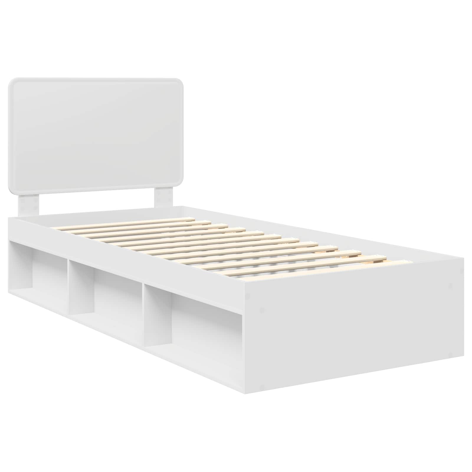 Cadre de lit Blanc 90 x 200 cm Bois de pin massif - XIOS