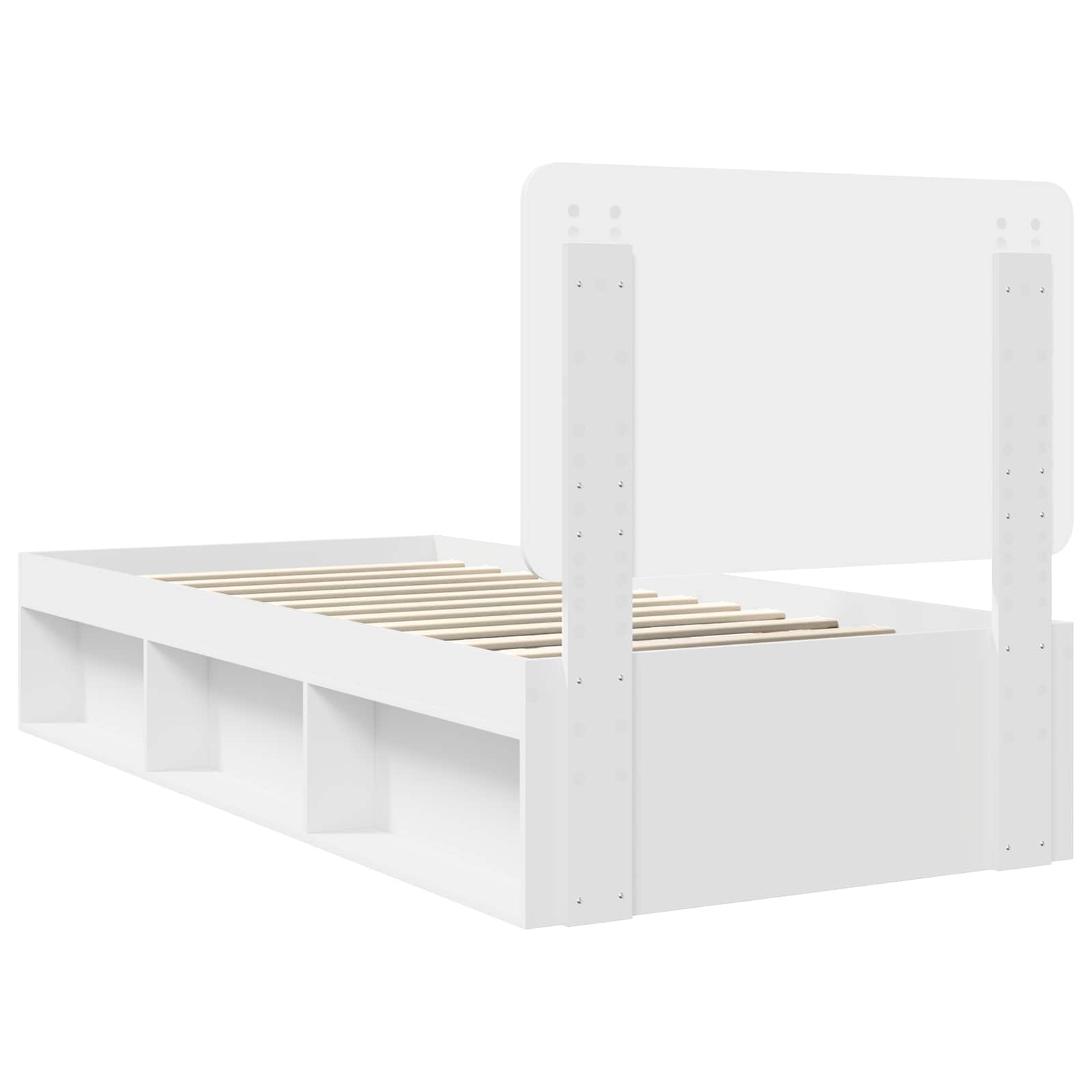 Cadre de lit Blanc 90 x 200 cm Bois de pin massif - XIOS