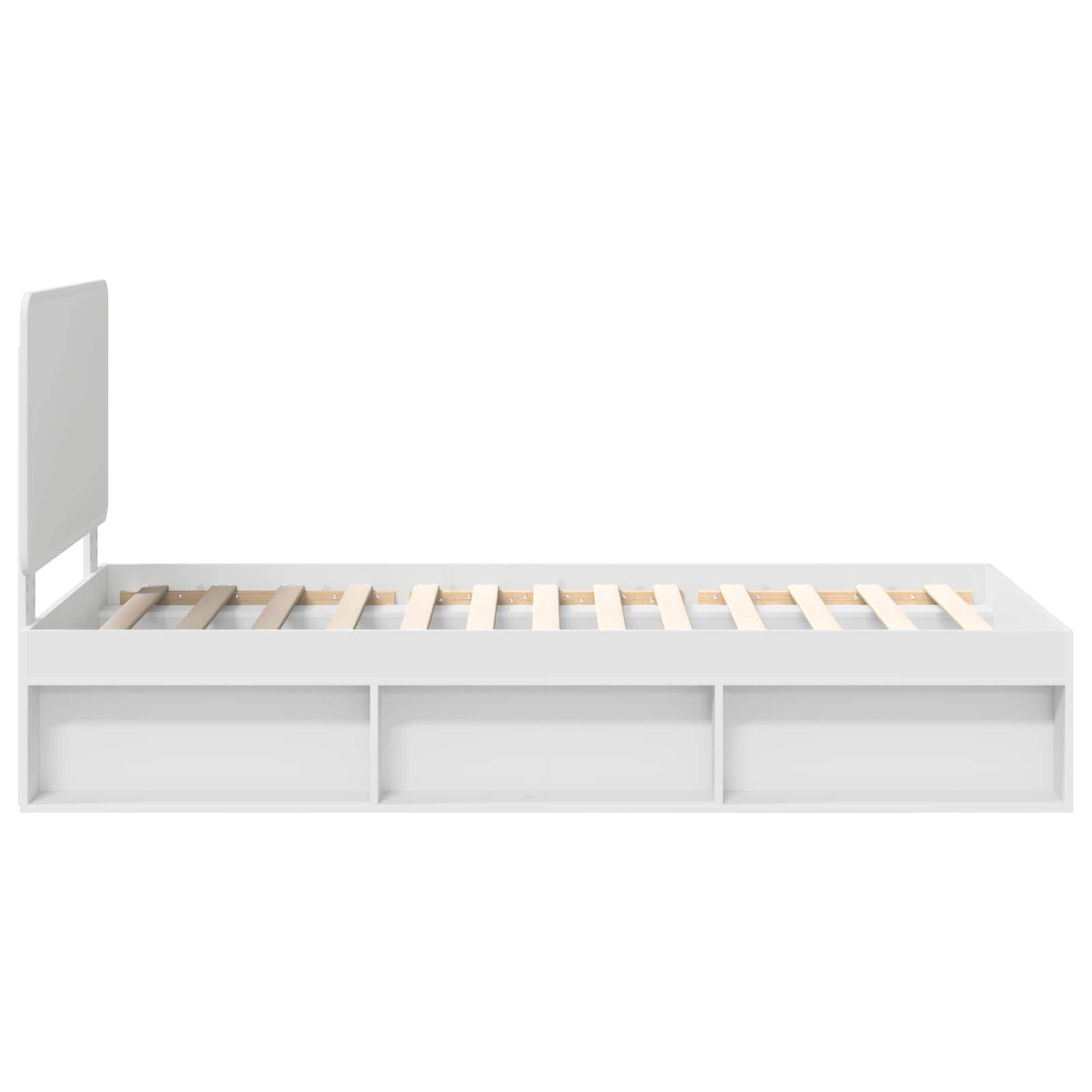 Cadre de lit Blanc 90 x 200 cm Bois de pin massif - XIOS