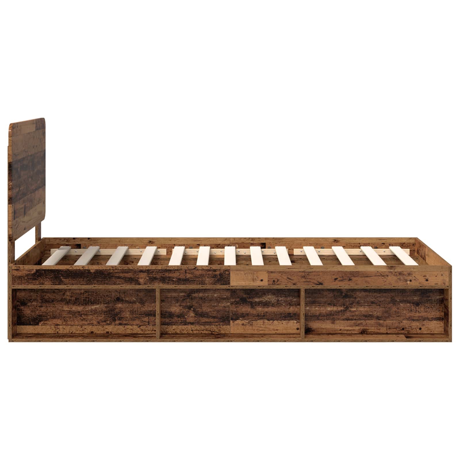 Cadre de lit Bois ancien 90 x 200 cm Bois de pin massif - XIOS