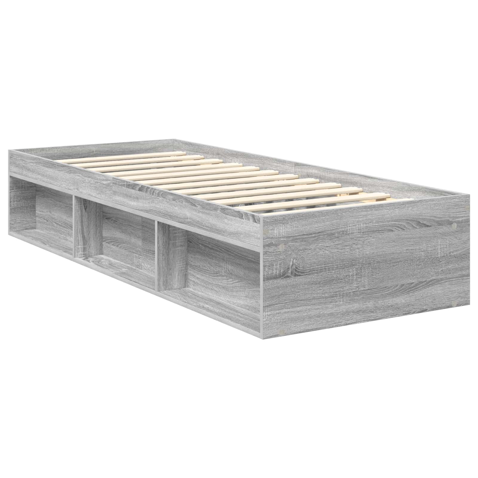 Cadre de lit Gris Sonoma 75 x 190 cm Bois de pin massif - XIOS