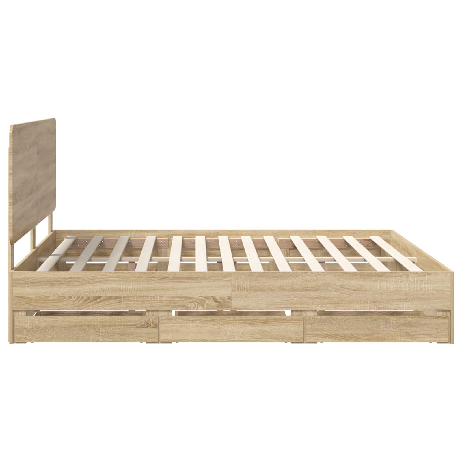Cadre de lit Chêne Sonoma 200 x 200 cm Bois Ingénierie - XIOS