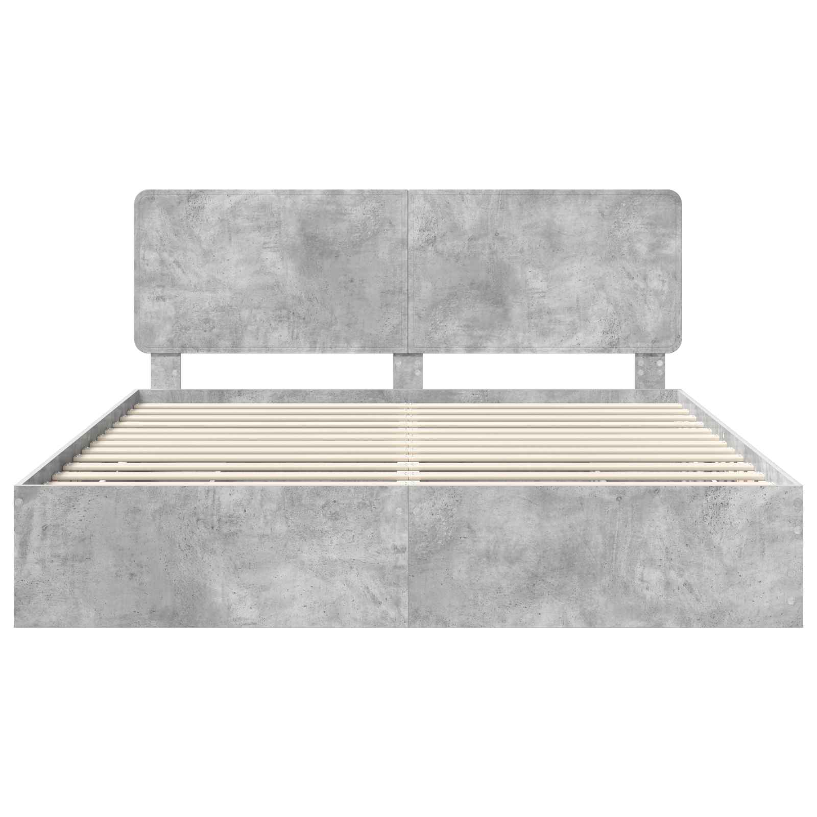 Cadre de lit Gris béton 200 x 200 cm Bois Ingénierie - XIOS