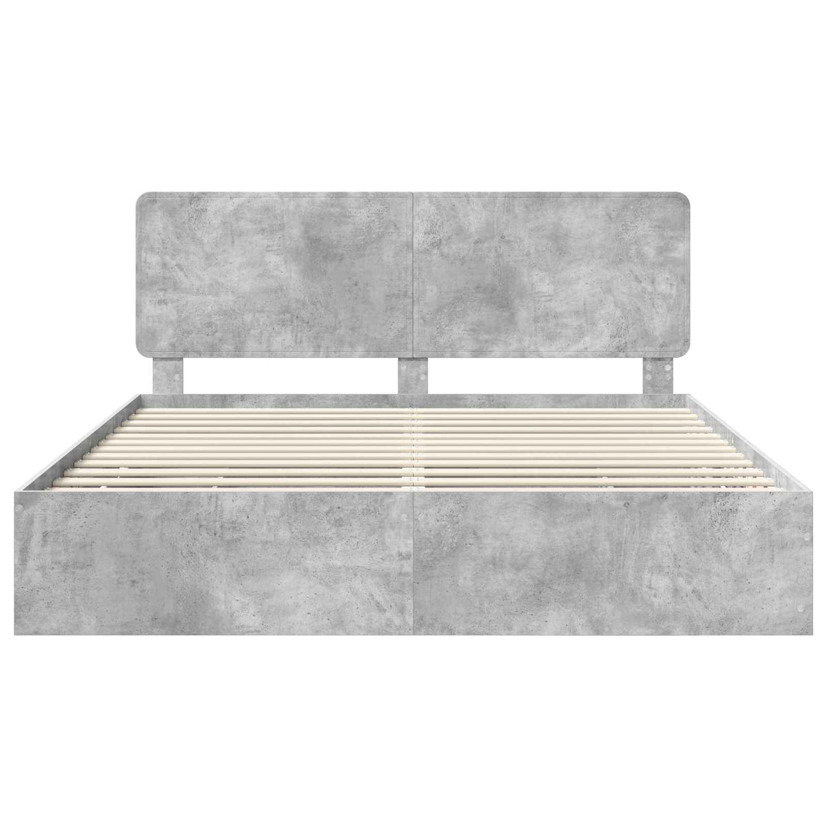 Cadre de lit Gris béton 180 x 200 cm Bois Ingénierie