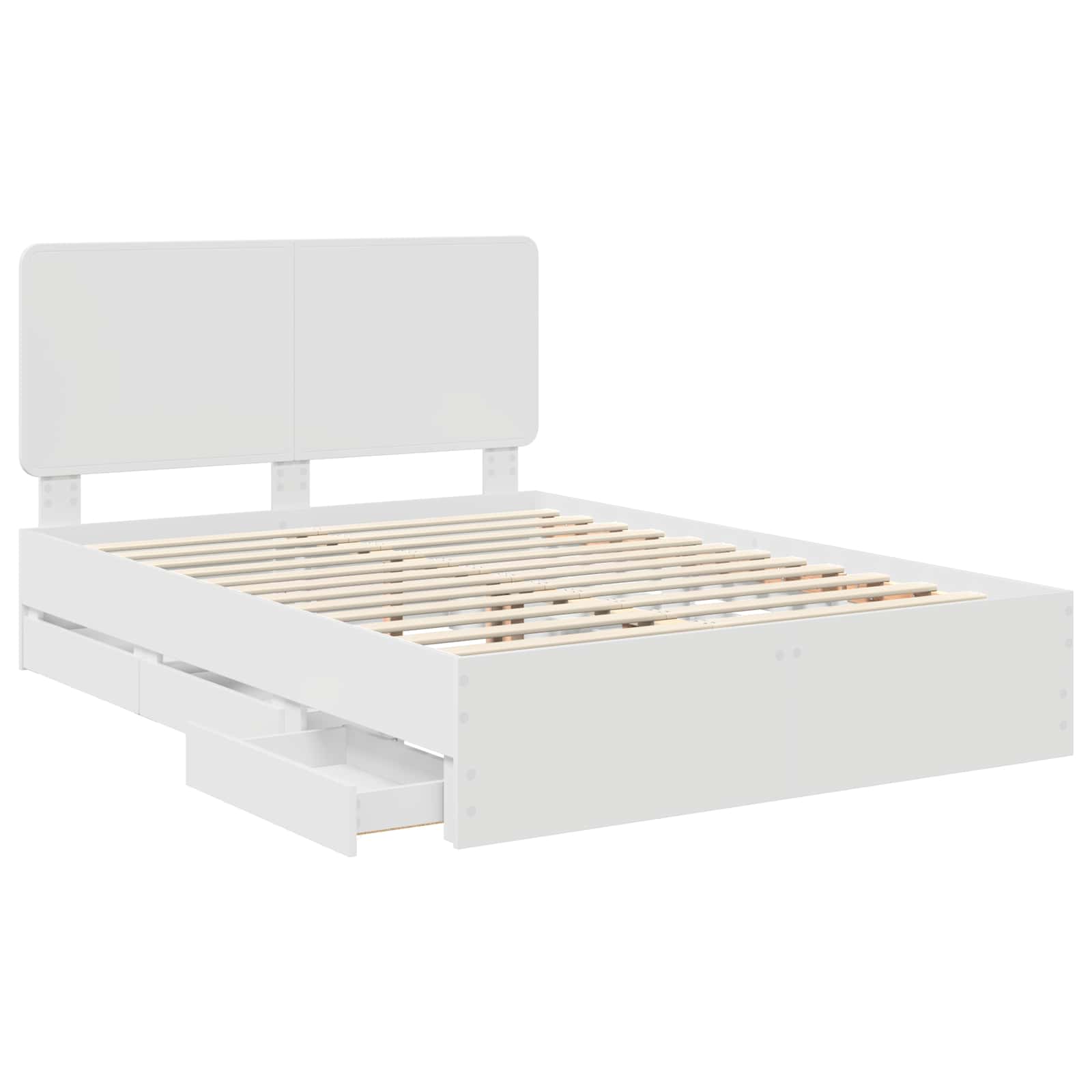 Cadre de lit avec tiroir Blanc 160 x 200 cm Bois Ingénierie - XIOS