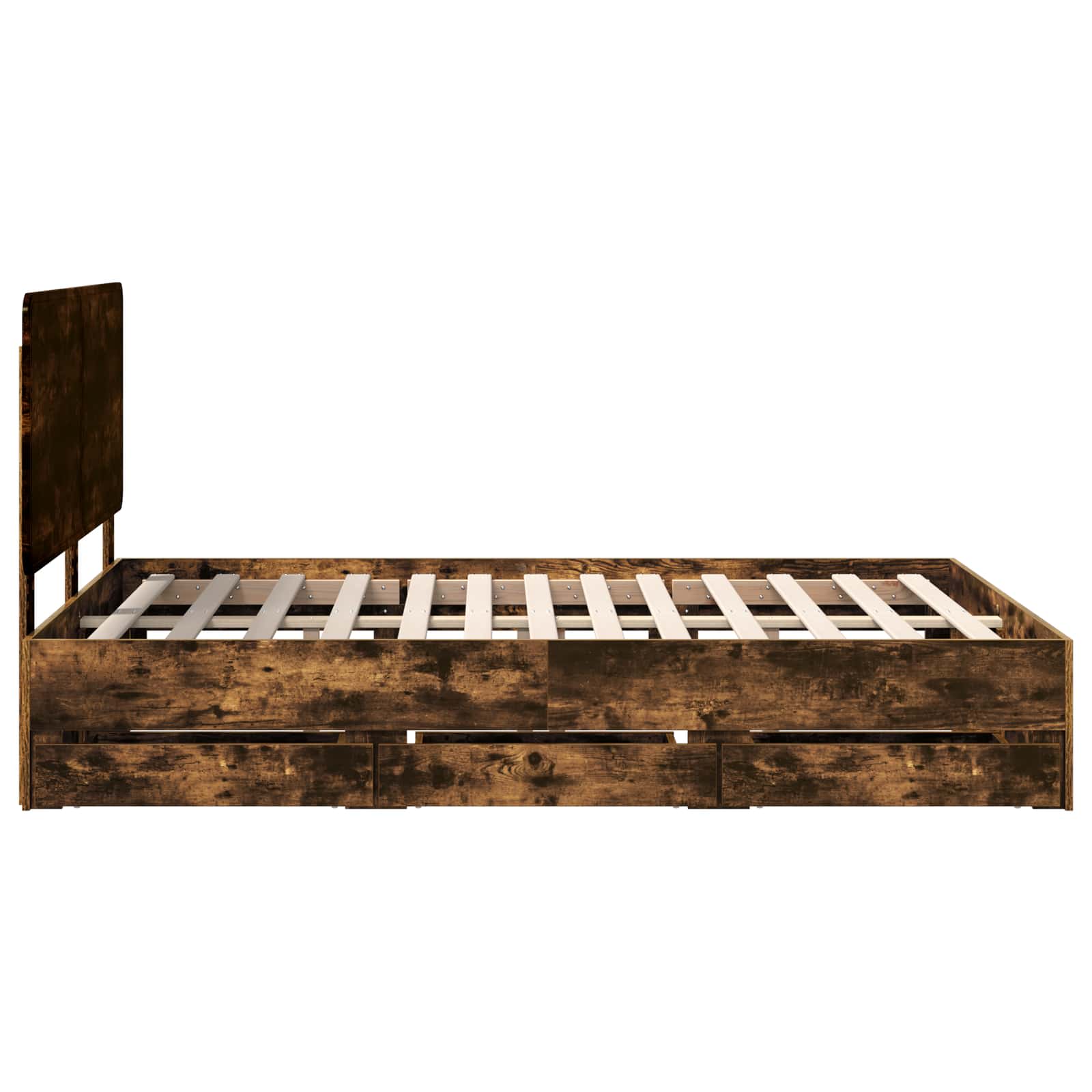 Cadre de lit Chêne fumé 160 x 200 cm Bois Ingénierie - XIOS