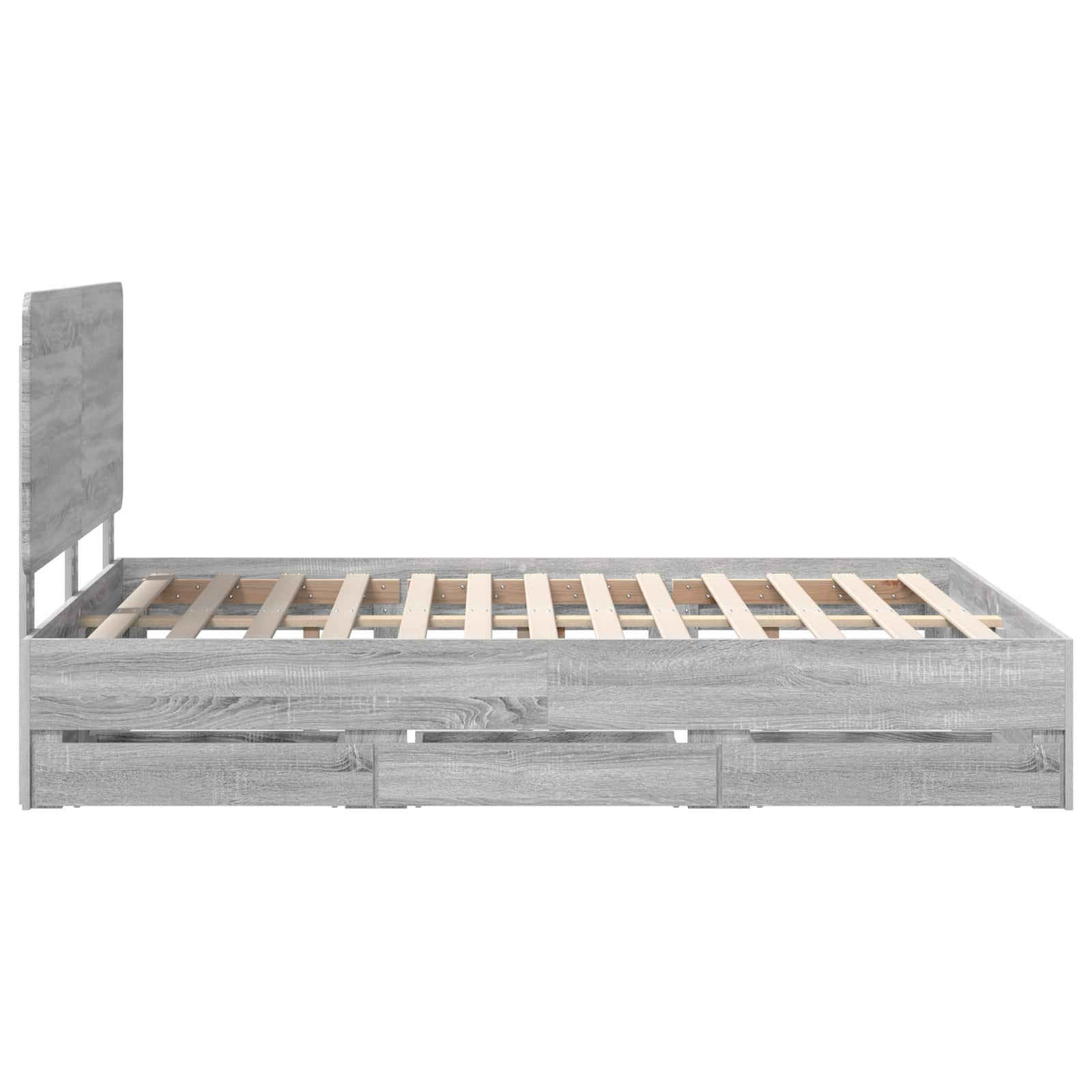 Cadre de lit Gris Sonoma 160 x 200 cm Bois Ingénierie - XIOS