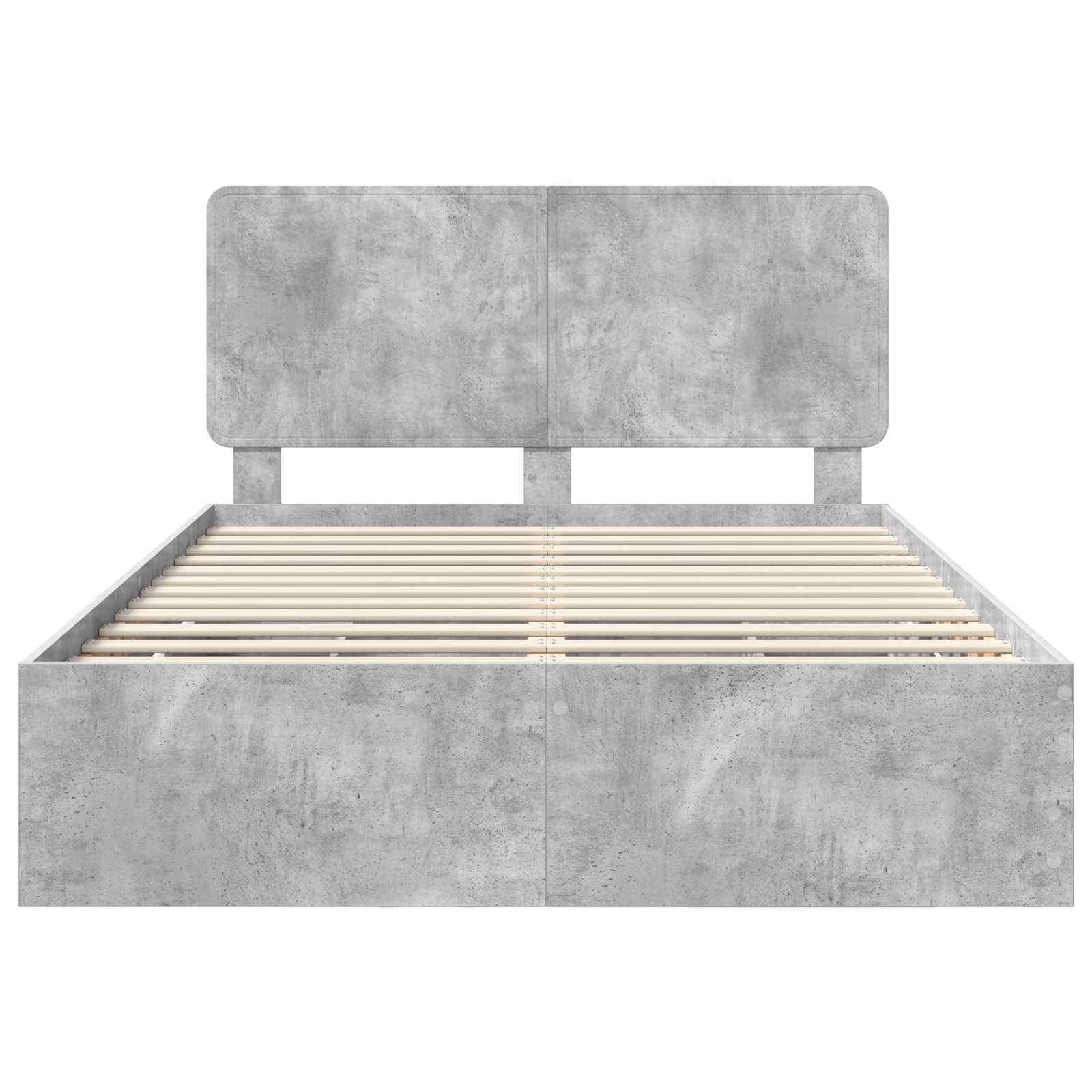 Cadre de lit Gris béton 150 x 200 cm Bois Ingénierie - XIOS