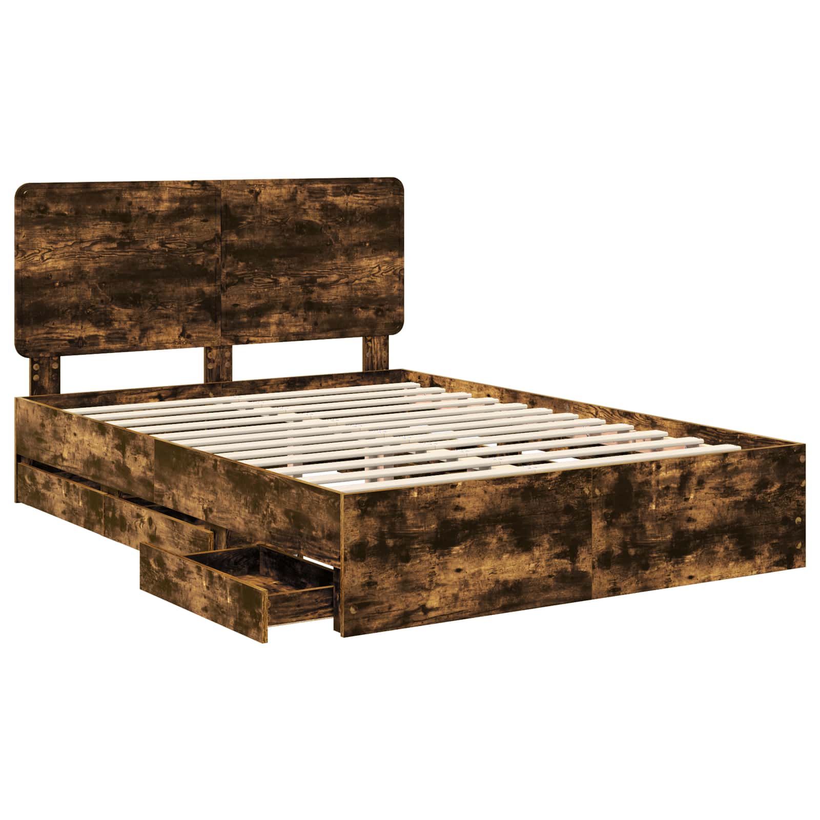 Cadre de lit Chêne fumé 140 x 190 cm Bois Ingénierie - XIOS