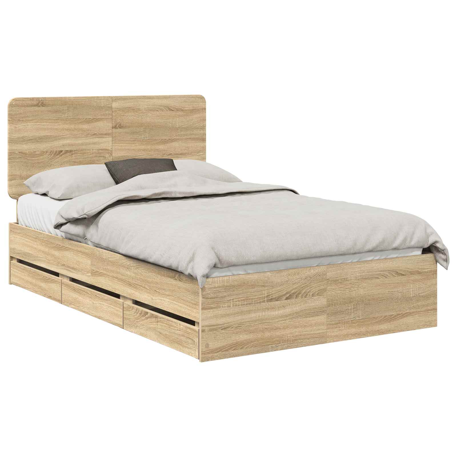 Cadre de lit Chêne Sonoma 120 x 190 cm Bois Ingénierie - XIOS