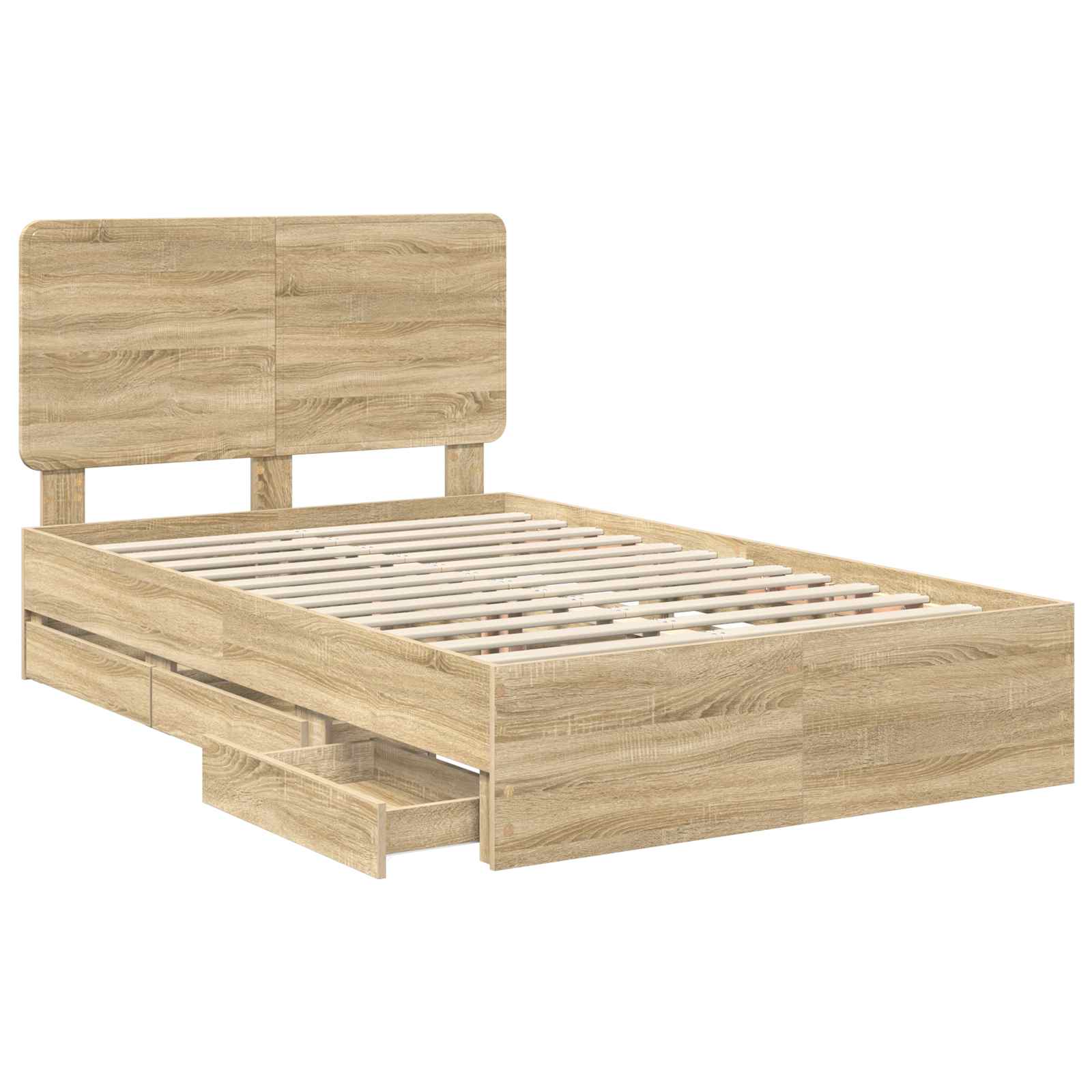 Cadre de lit Chêne Sonoma 120 x 190 cm Bois Ingénierie - XIOS