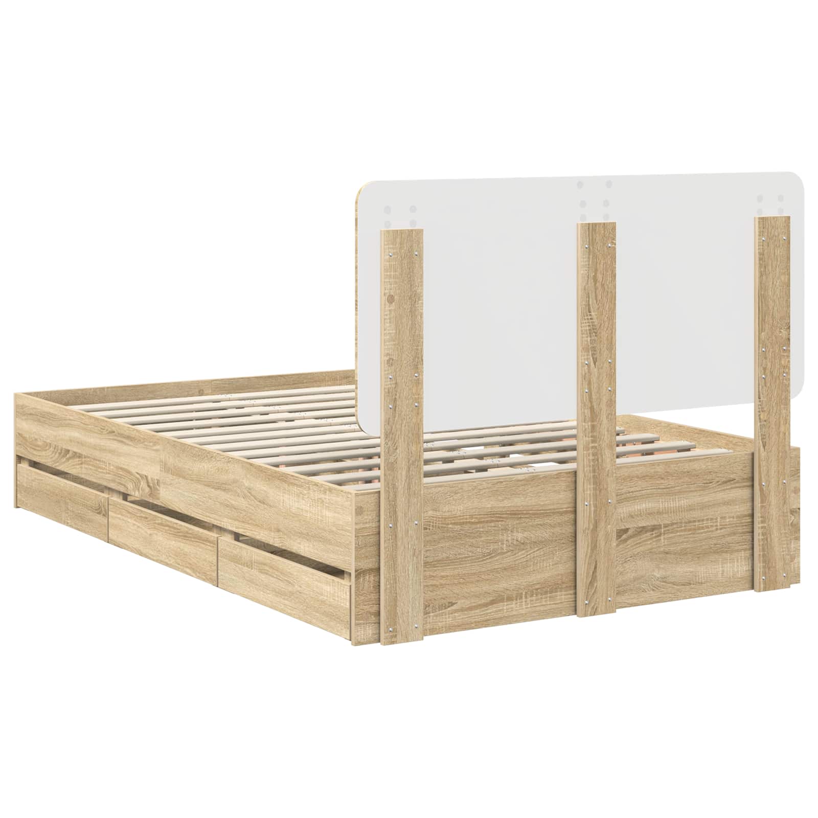 Cadre de lit Chêne Sonoma 120 x 190 cm Bois Ingénierie - XIOS