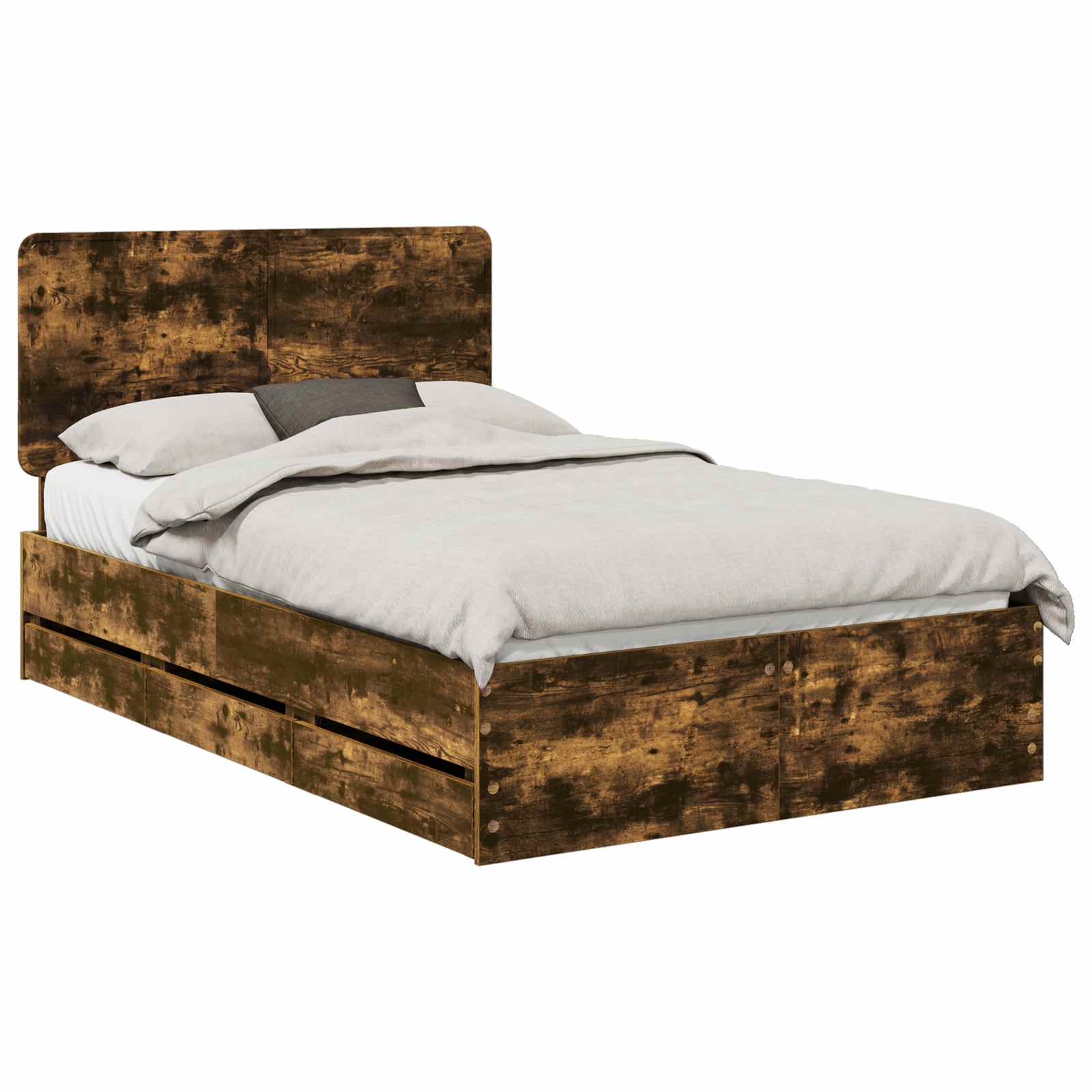 Cadre de lit Chêne fumé 120 x 190 cm Bois Ingénierie - XIOS