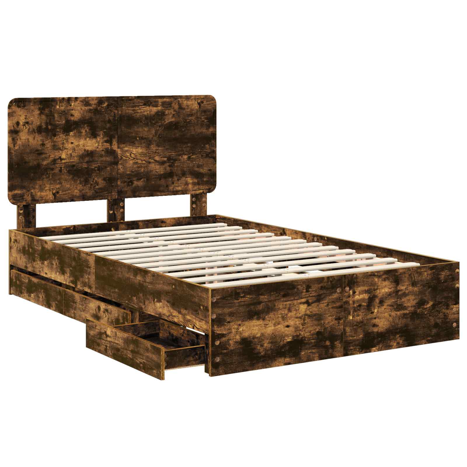 Cadre de lit Chêne fumé 120 x 190 cm Bois Ingénierie - XIOS