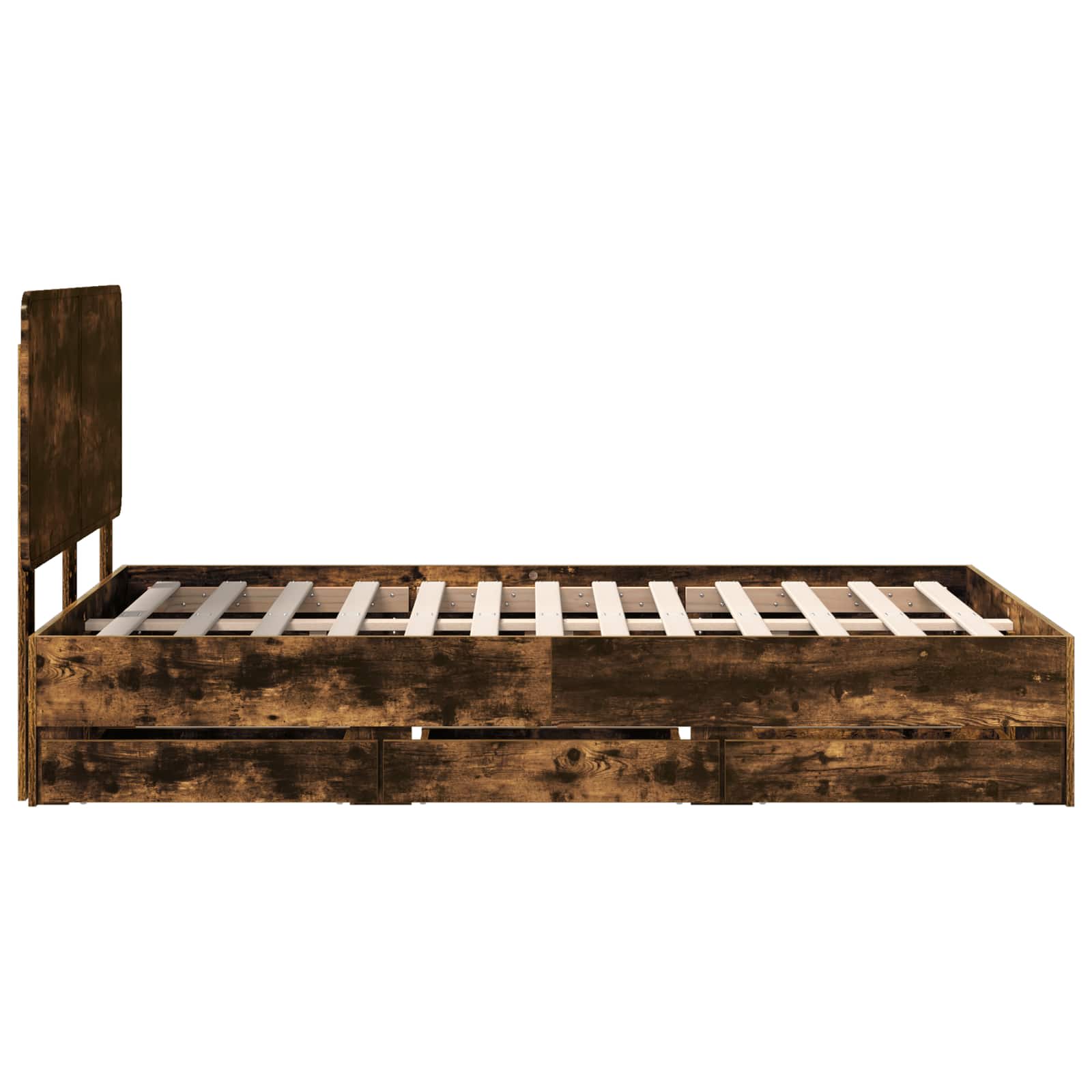 Cadre de lit Chêne fumé 120 x 190 cm Bois Ingénierie - XIOS