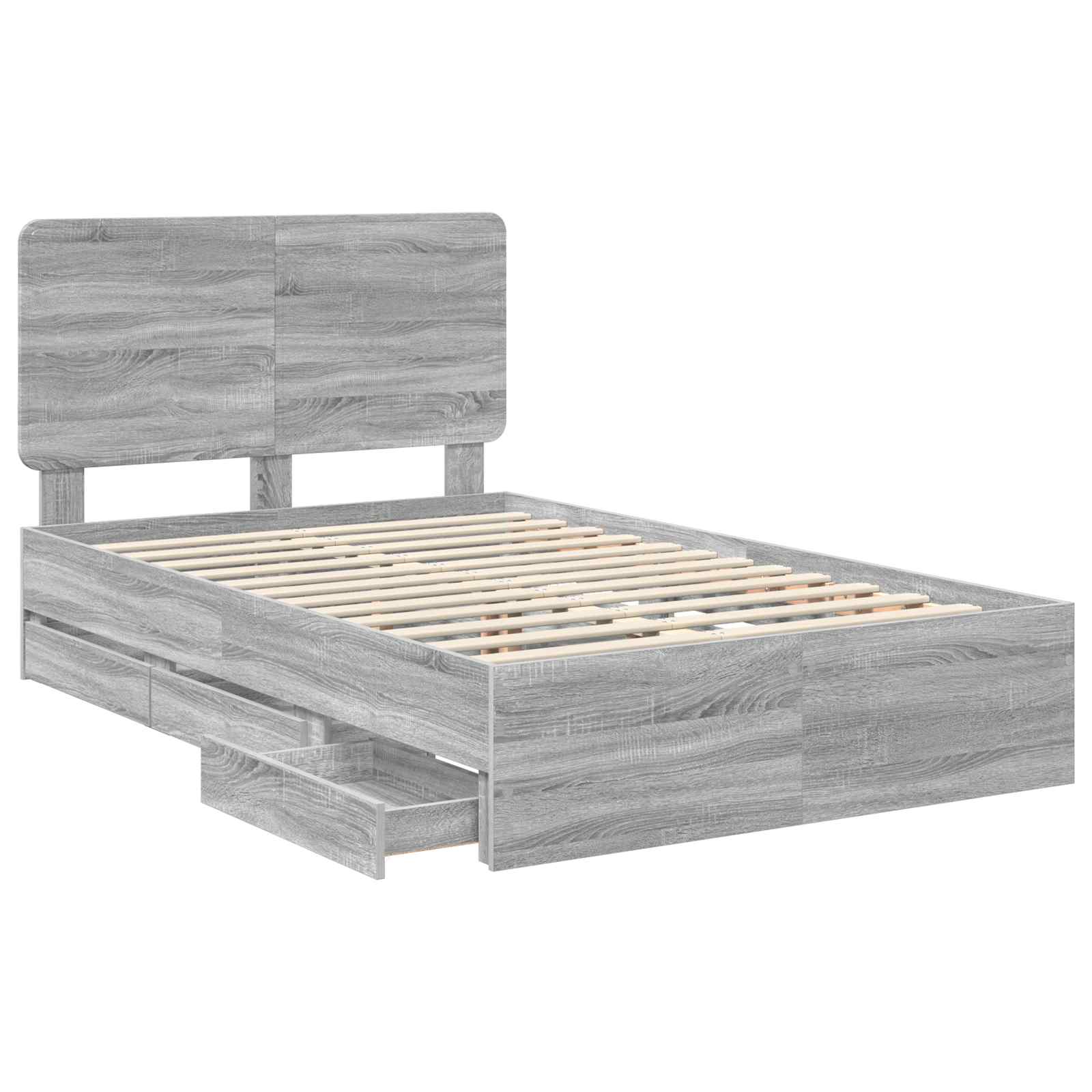 Cadre de lit Gris Sonoma 120 x 190 cm Bois Ingénierie - XIOS