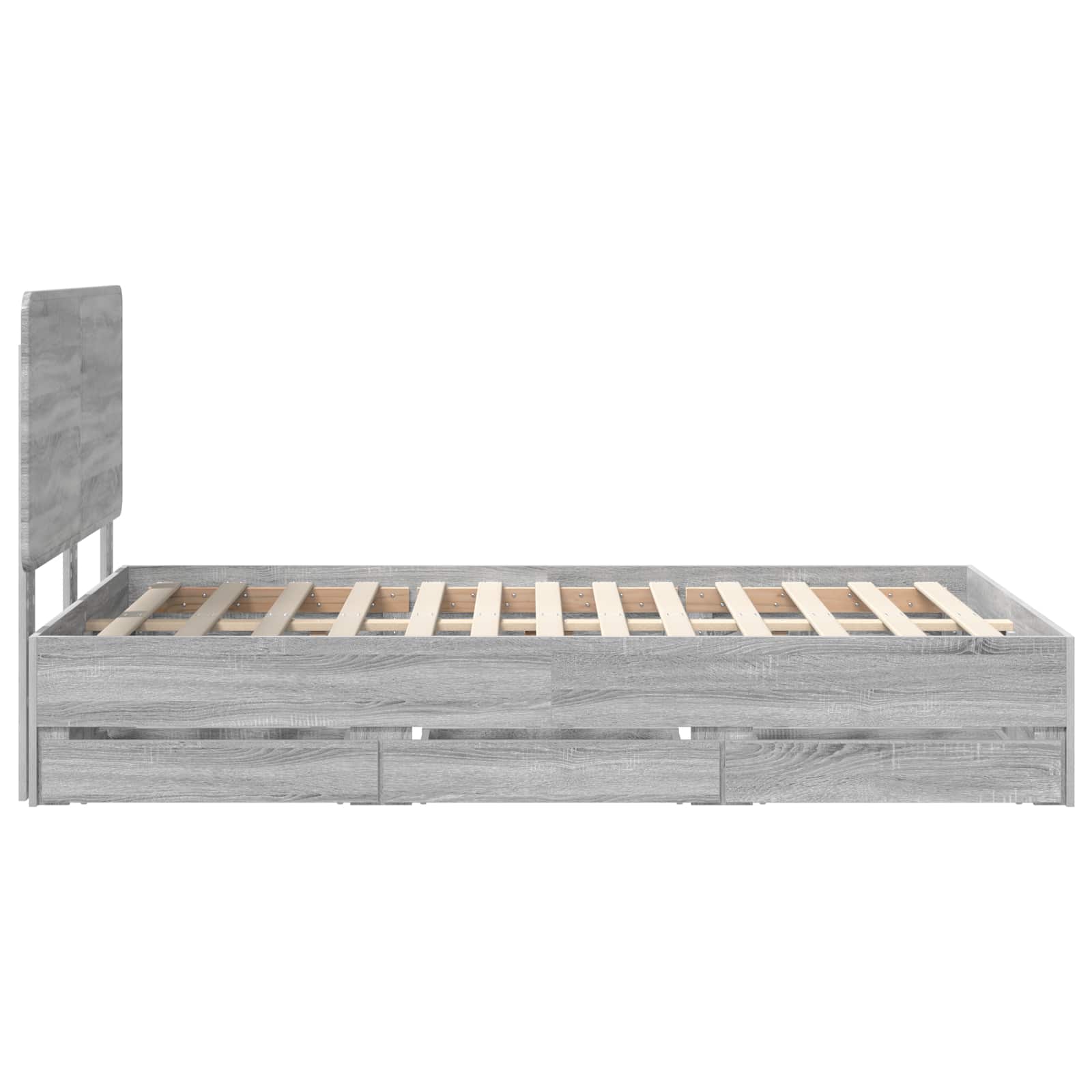 Cadre de lit Gris Sonoma 120 x 190 cm Bois Ingénierie - XIOS