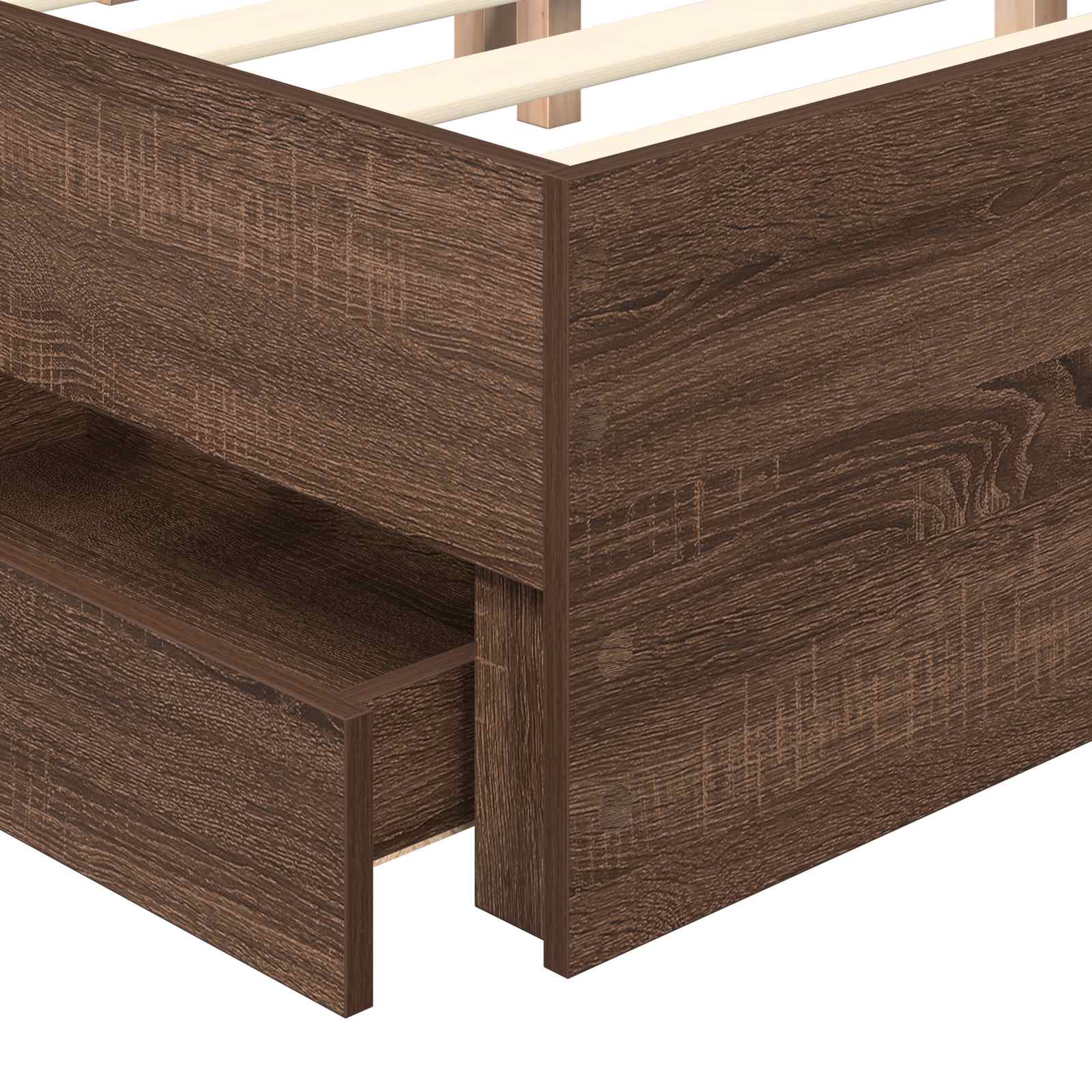 Cadre de lit Chêne brun 120 x 190 cm Bois Ingénierie - XIOS
