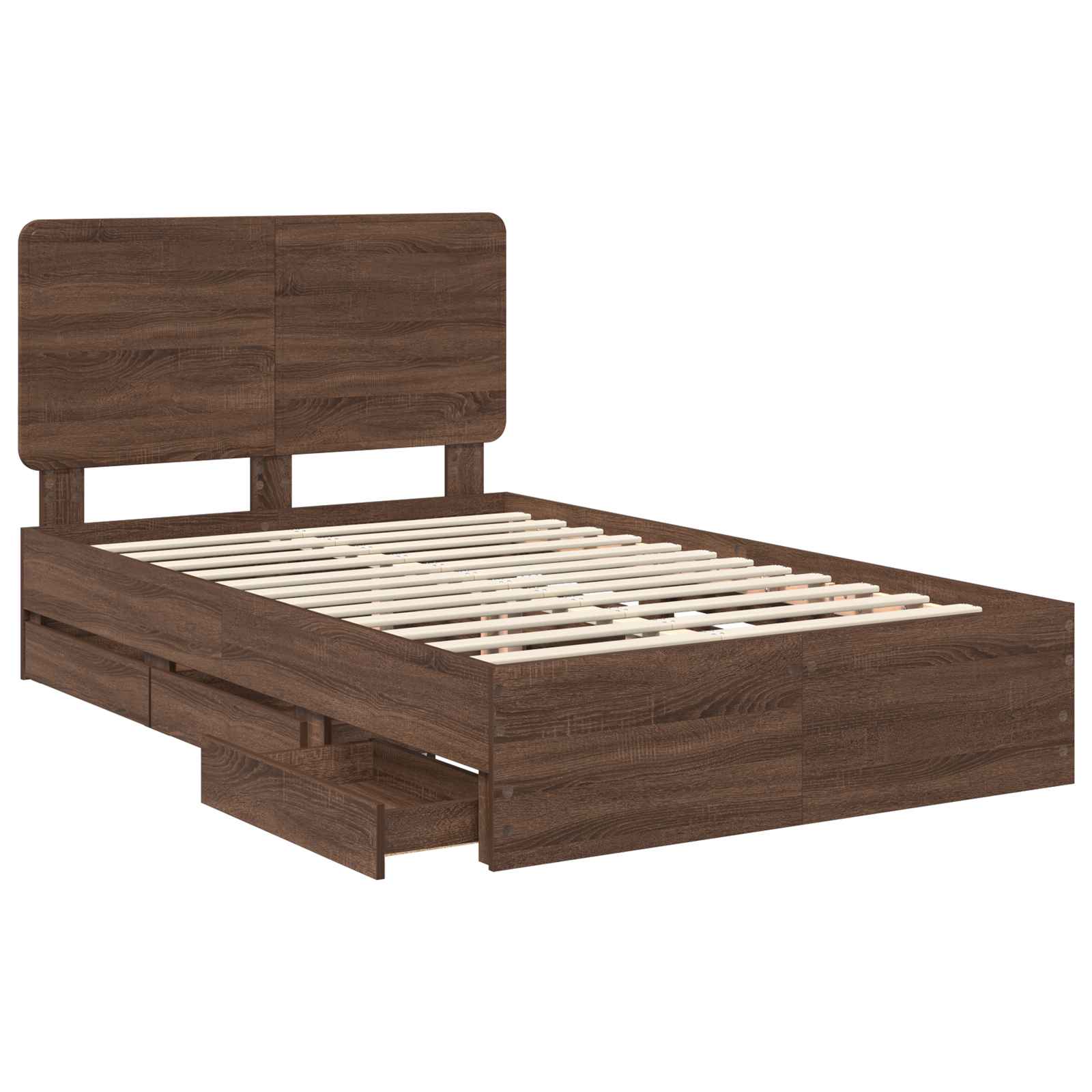 Cadre de lit Chêne brun 120 x 190 cm Bois Ingénierie - XIOS