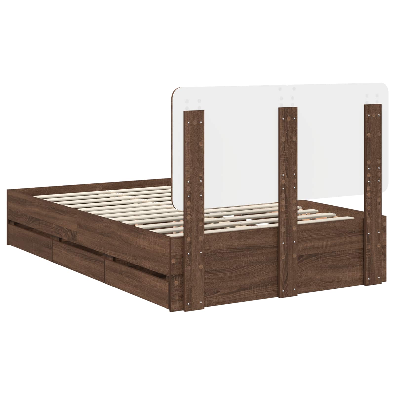 Cadre de lit Chêne brun 120 x 190 cm Bois Ingénierie - XIOS