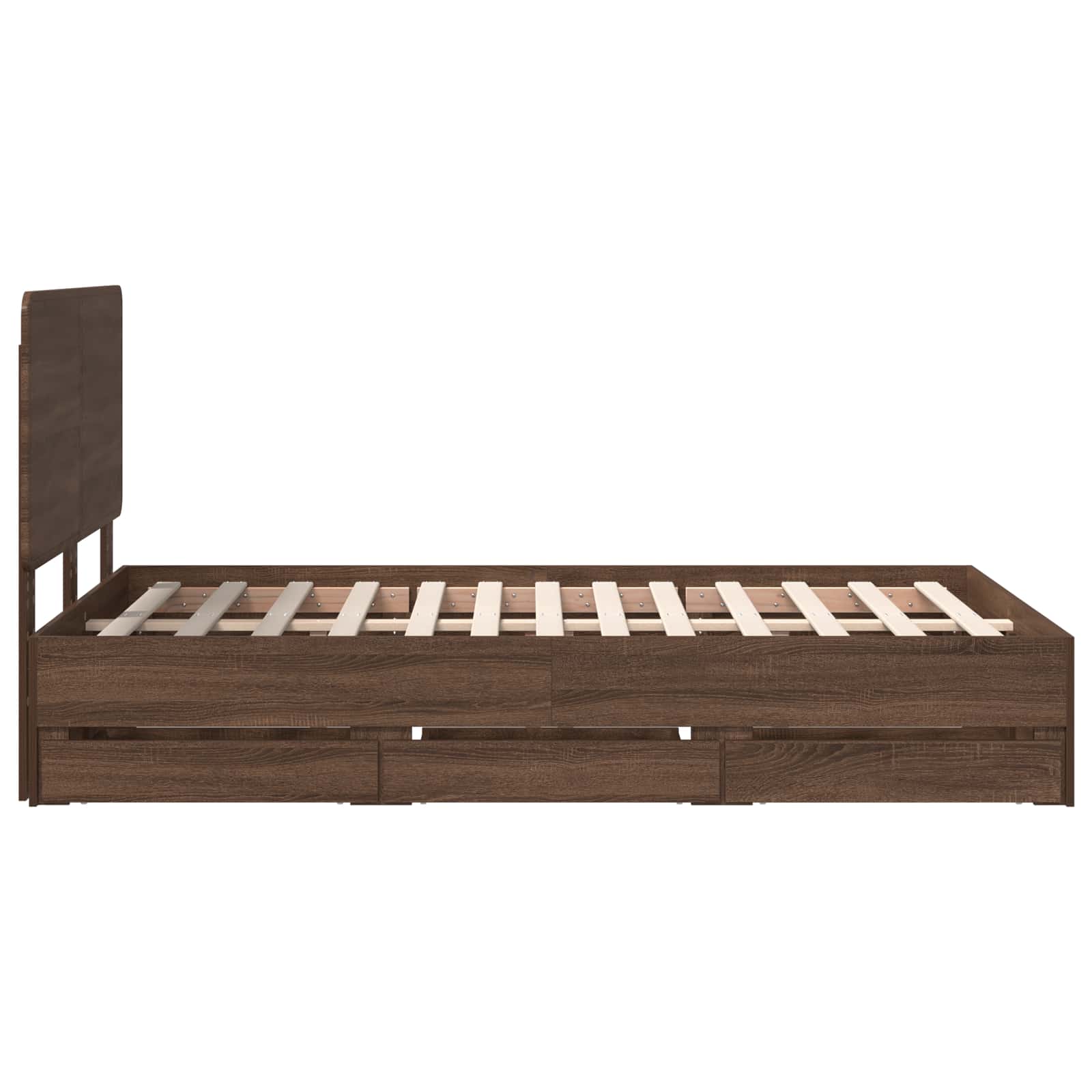 Cadre de lit Chêne brun 120 x 190 cm Bois Ingénierie - XIOS