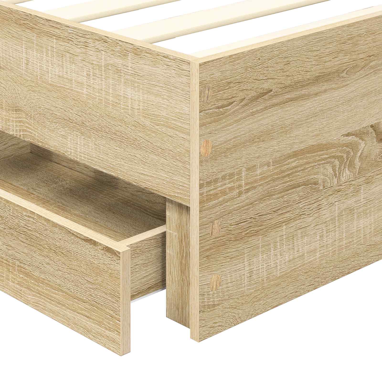 Cadre de lit Chêne Sonoma 100 x 200 cm Bois Ingénierie - XIOS