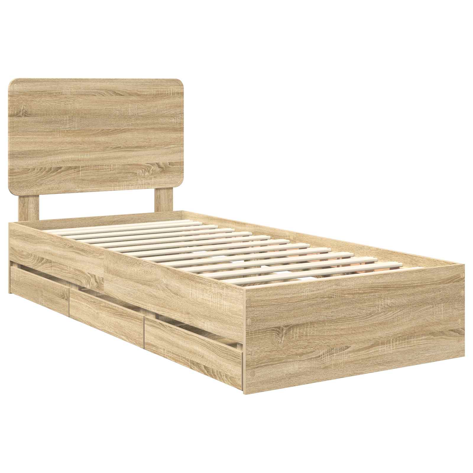 Cadre de lit Chêne Sonoma 100 x 200 cm Bois Ingénierie - XIOS