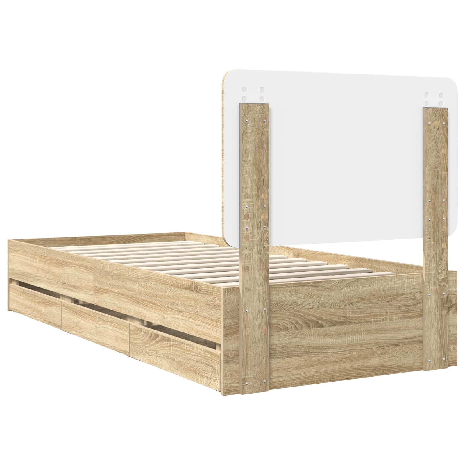 Cadre de lit Chêne Sonoma 100 x 200 cm Bois Ingénierie - XIOS