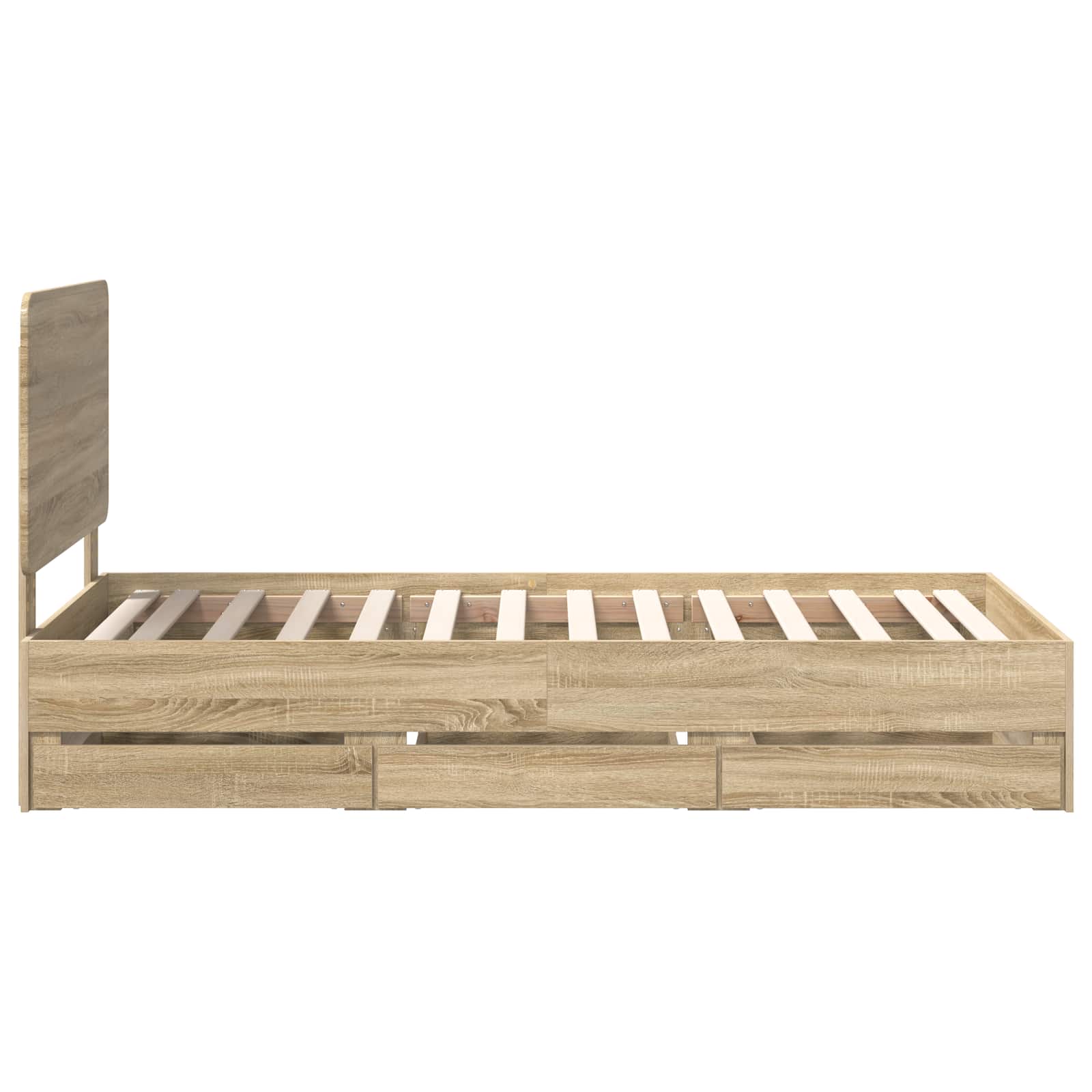 Cadre de lit Chêne Sonoma 100 x 200 cm Bois Ingénierie - XIOS