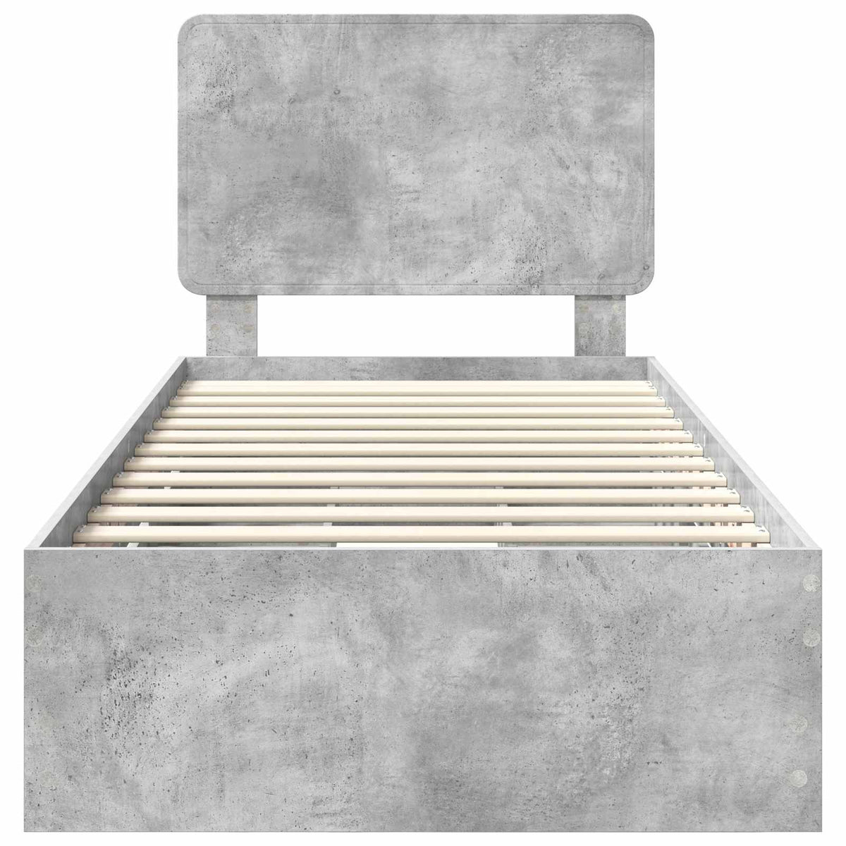 Cadre de lit avec tiroir Gris béton 90 x 190 cm Bois Ingénierie
