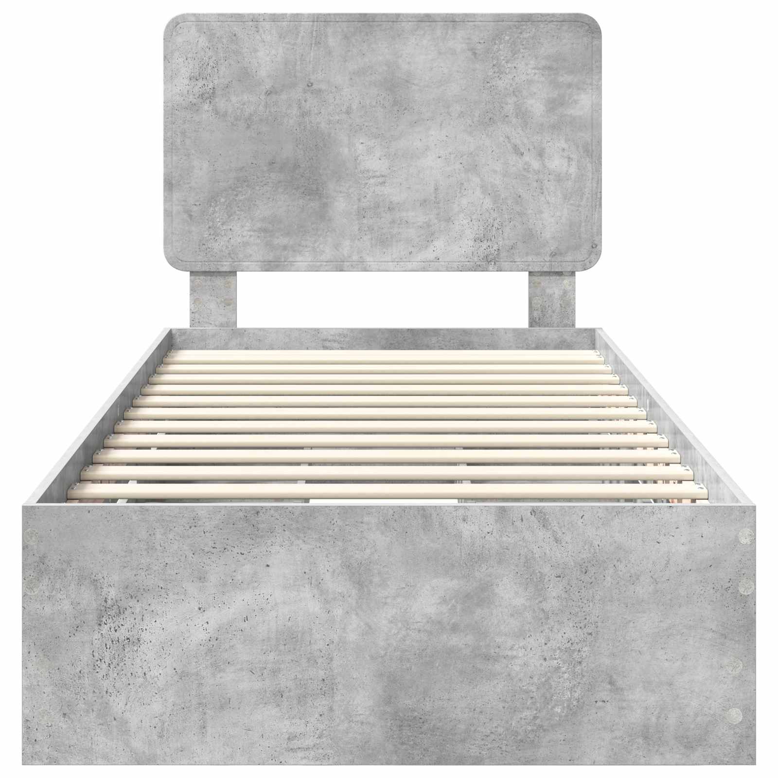 Cadre de lit avec tiroir Gris béton 75 x 190 cm Bois Ingénierie