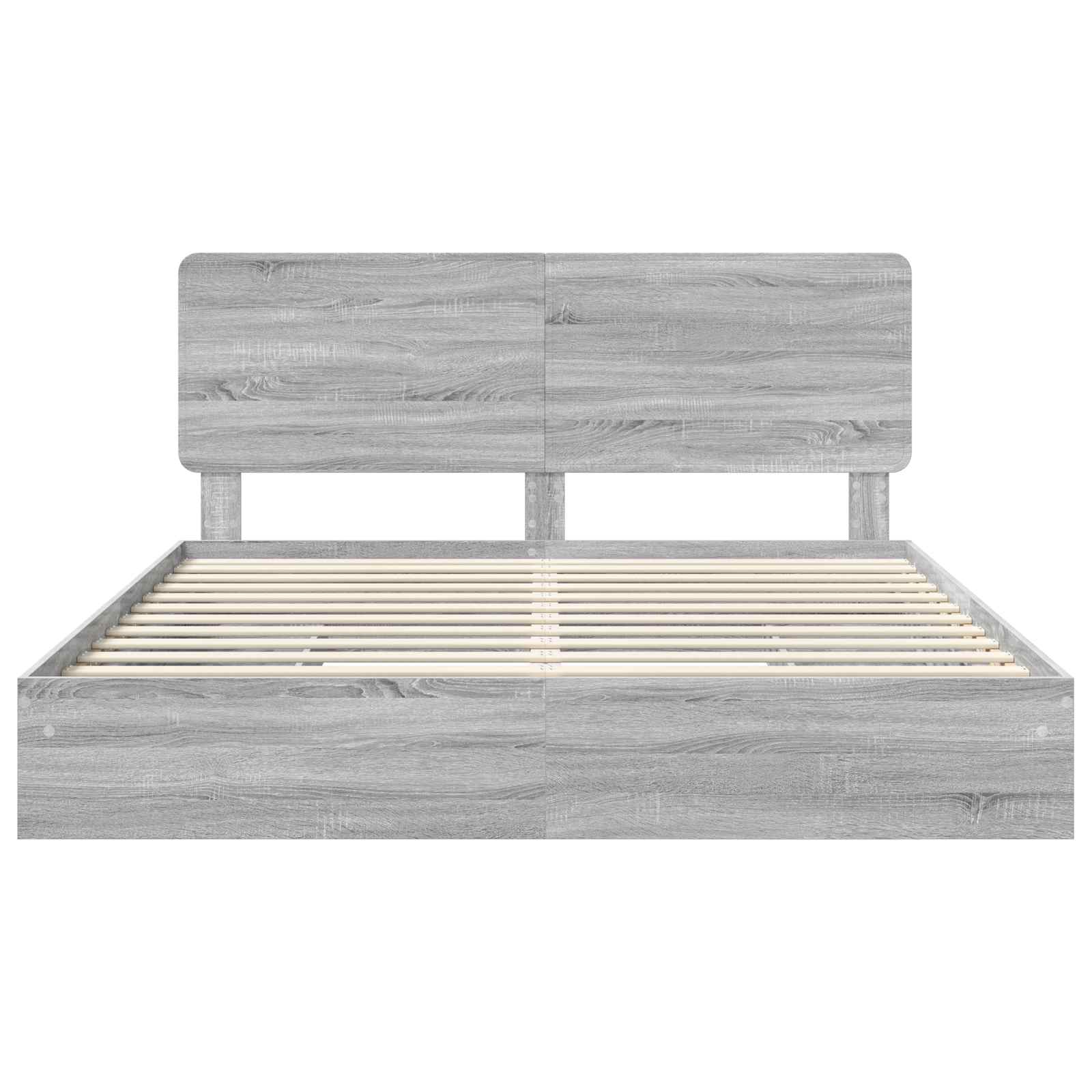 Lit de Rangement Gris Sonoma 200 x 200 cm Bois d'ingénierie - XIOS