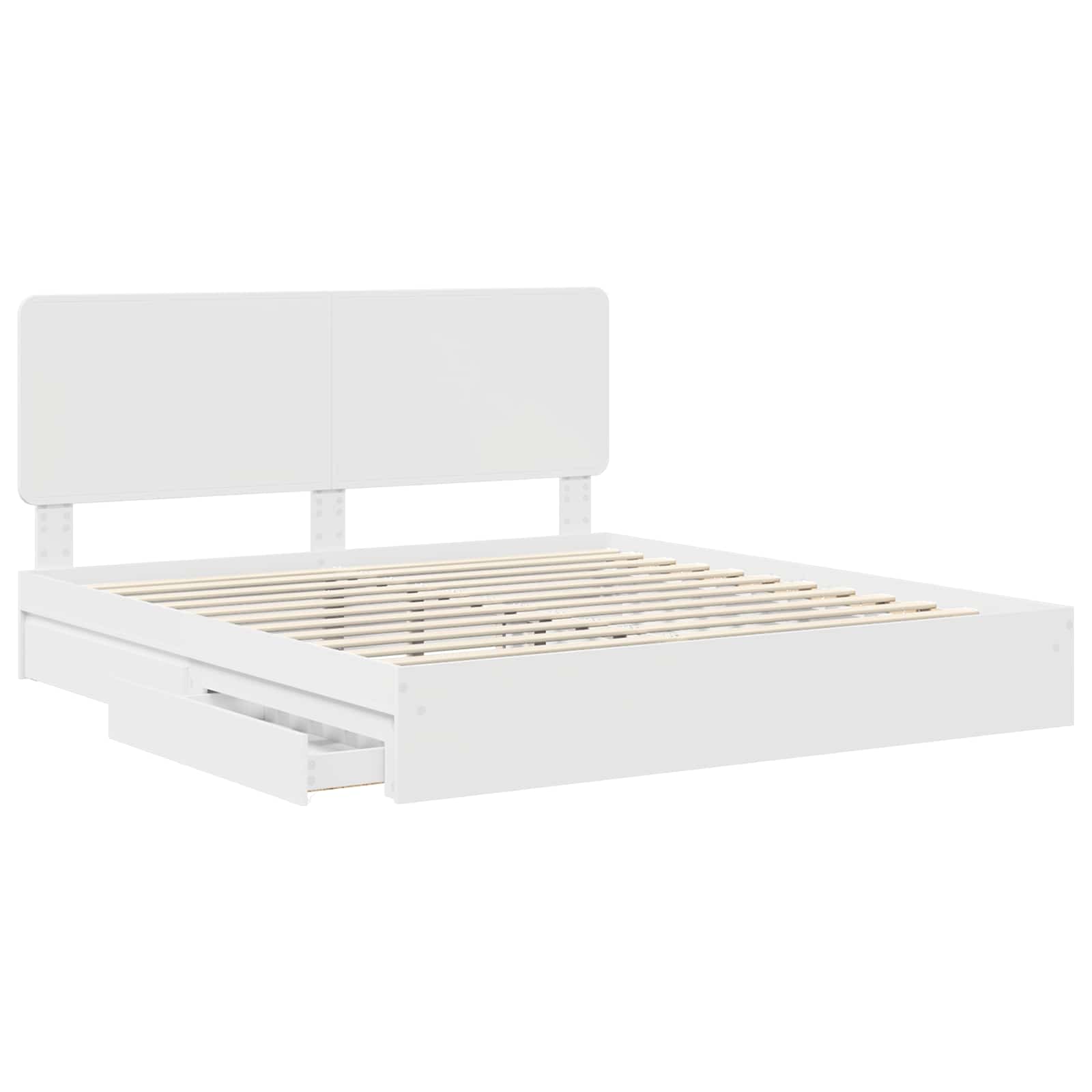 Lit de Rangement Blanc 180 x 200 cm Bois d'ingénierie - XIOS