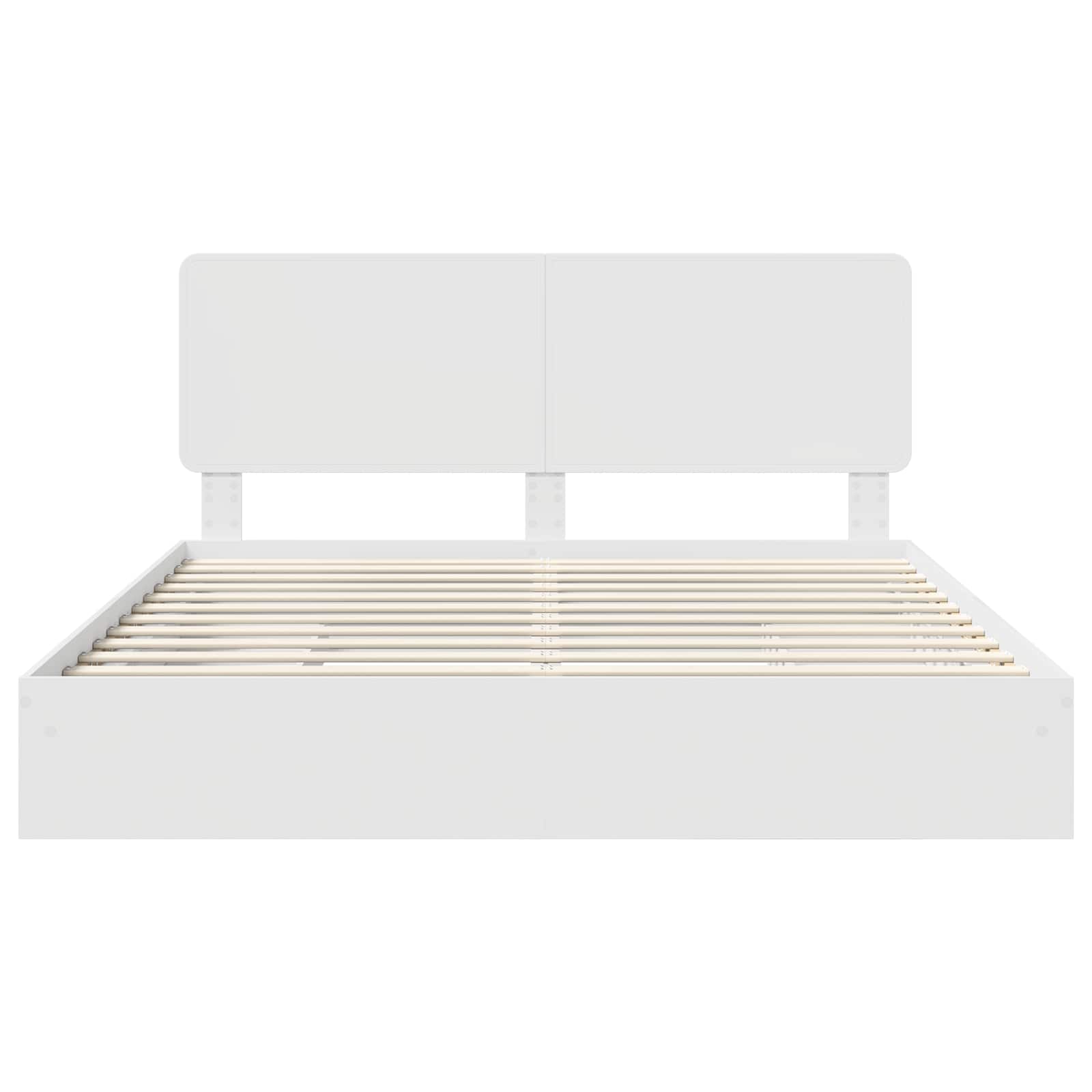 Lit de Rangement Réglable Blanc 180 x 200 cm Bois d'ingénierie