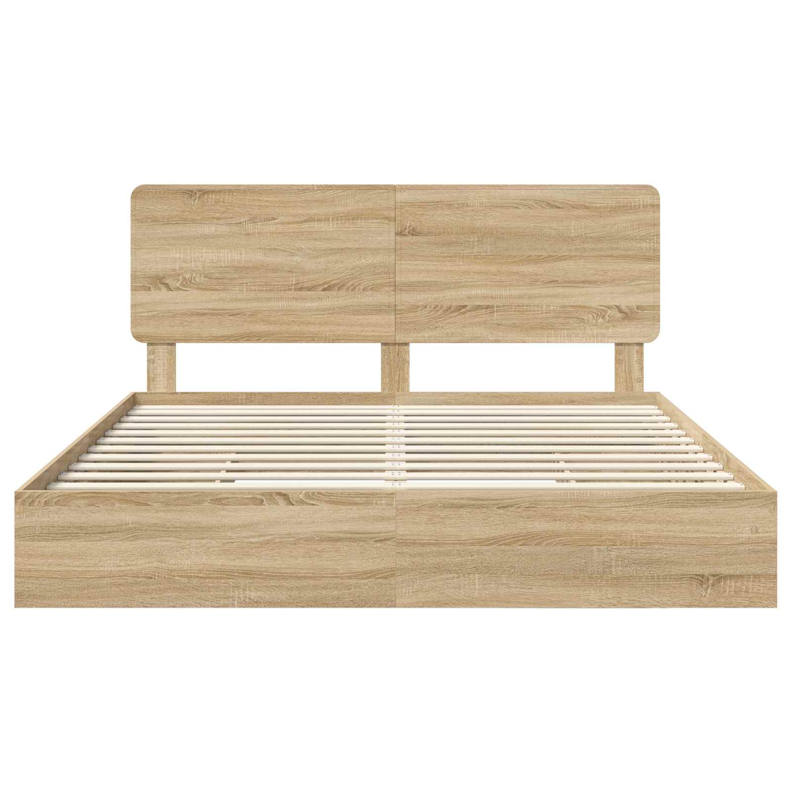 Lit de Rangement Chêne Sonoma 180 x 200 cm Bois d'ingénierie - XIOS