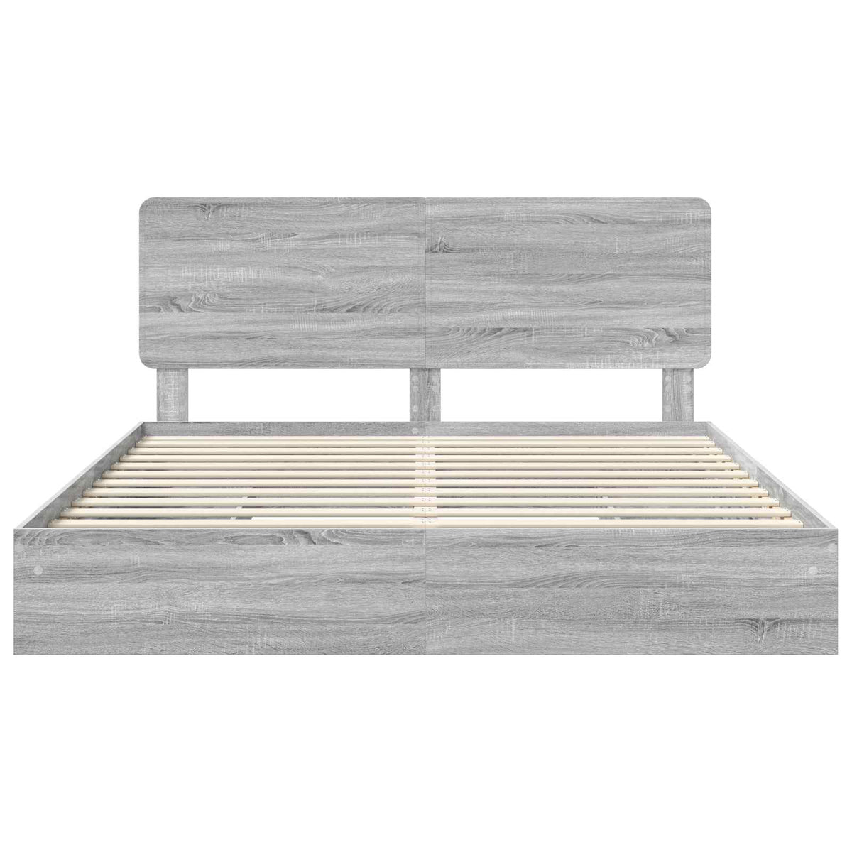 Lit de Rangement Gris Sonoma 180 x 200 cm Bois d'ingénierie