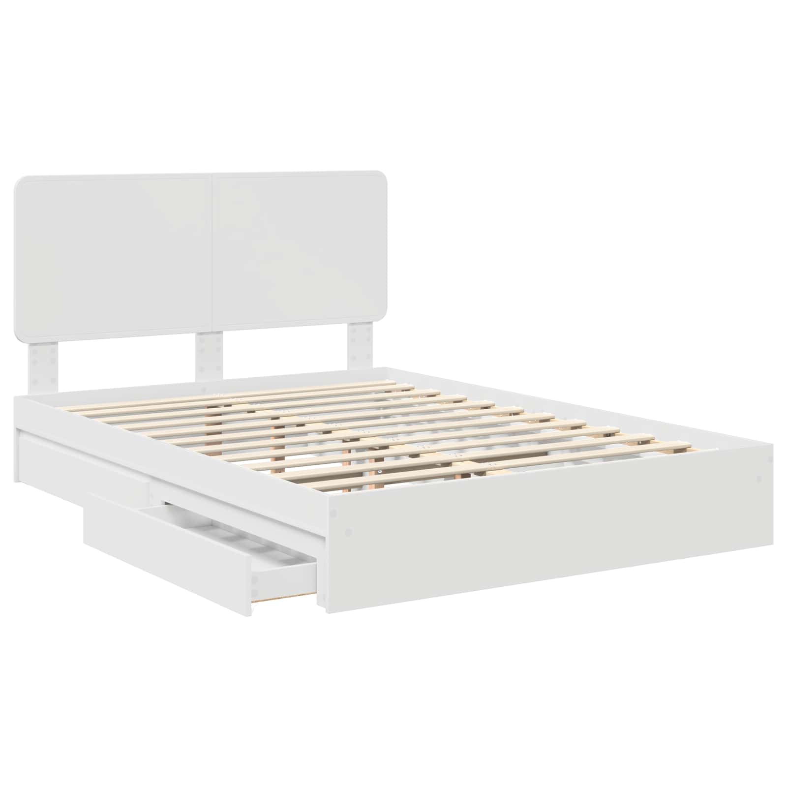 Lit de Rangement Blanc 160 x 200 cm Bois d'ingénierie - XIOS