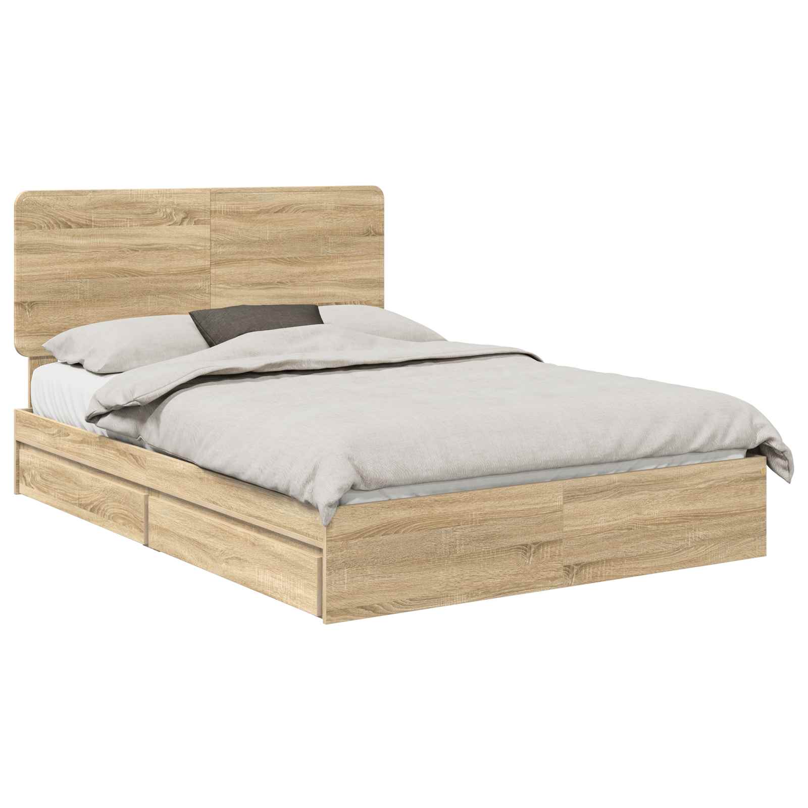 Lit de Rangement Chêne Sonoma 160 x 200 cm Bois d'ingénierie - XIOS