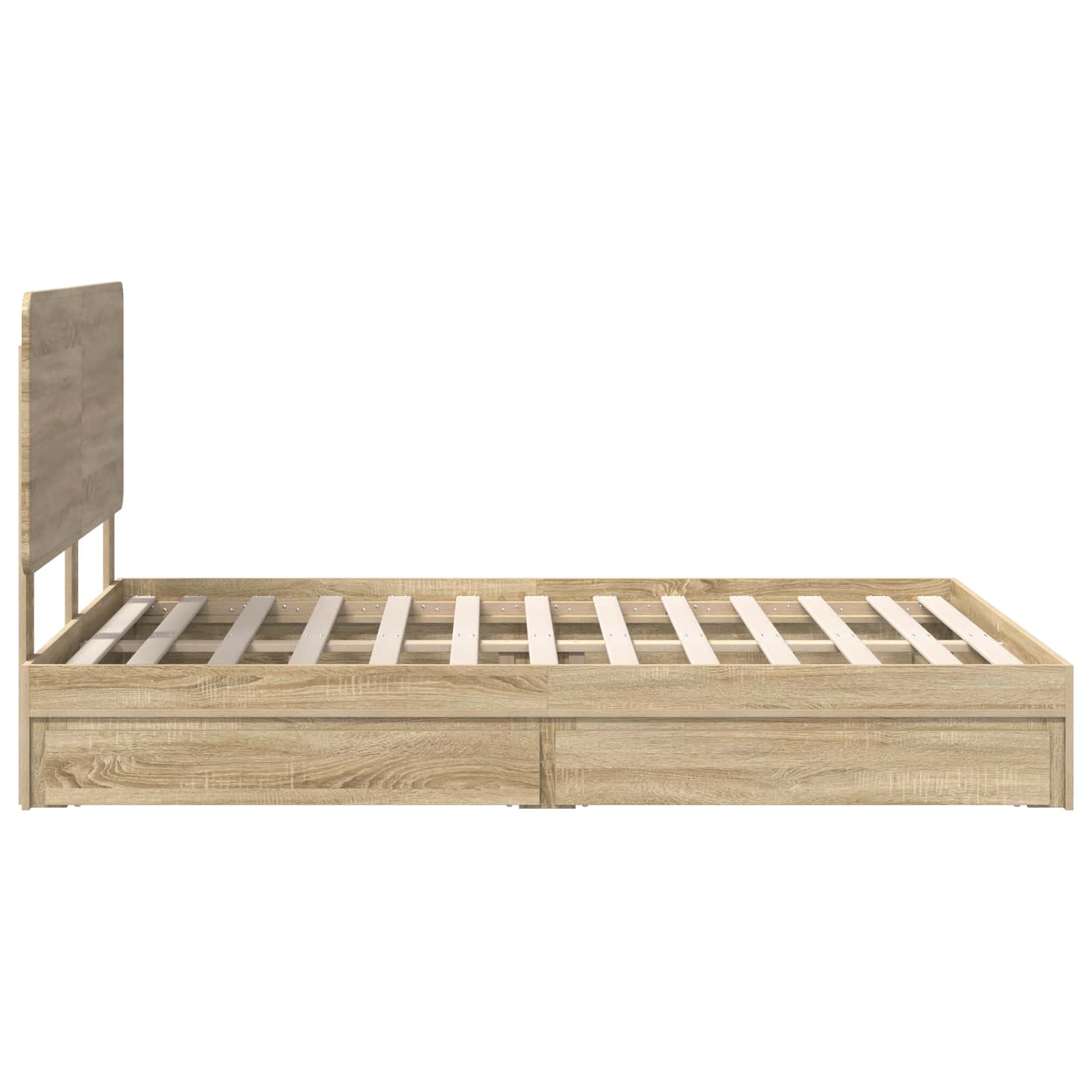 Lit de Rangement Chêne Sonoma 160 x 200 cm Bois d'ingénierie - XIOS
