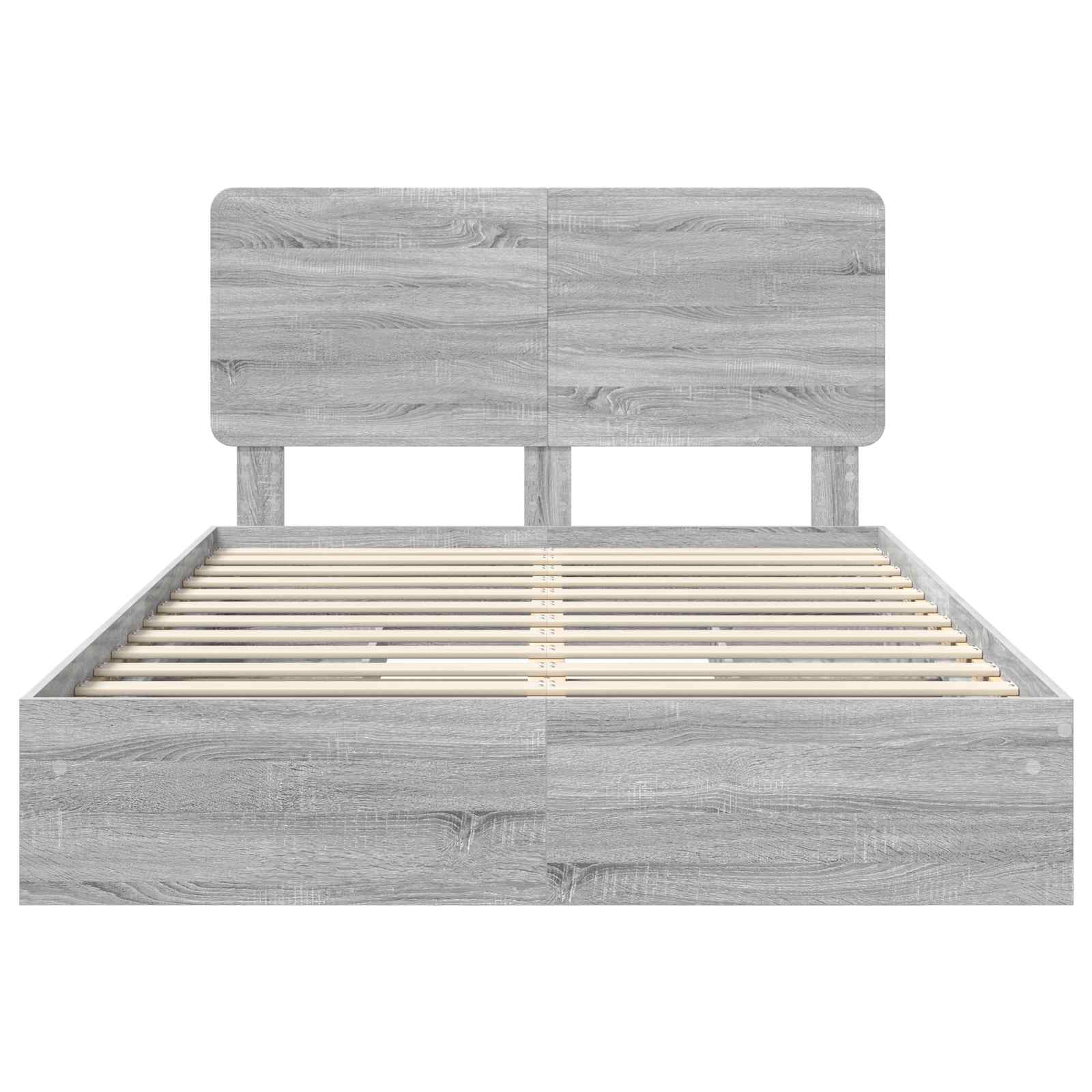 Lit de Rangement Gris Sonoma 140 x 200 cm Bois d'ingénierie - XIOS