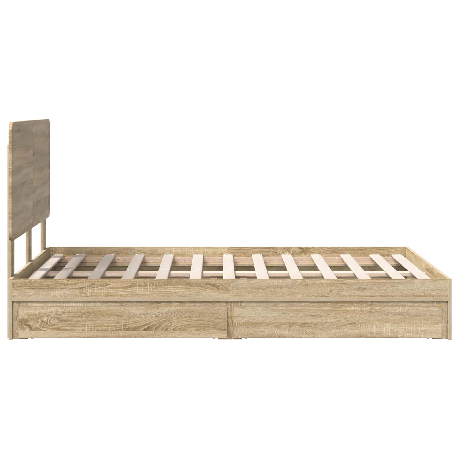 Lit de Rangement Chêne Sonoma 135 x 190 cm Bois d'ingénierie - XIOS