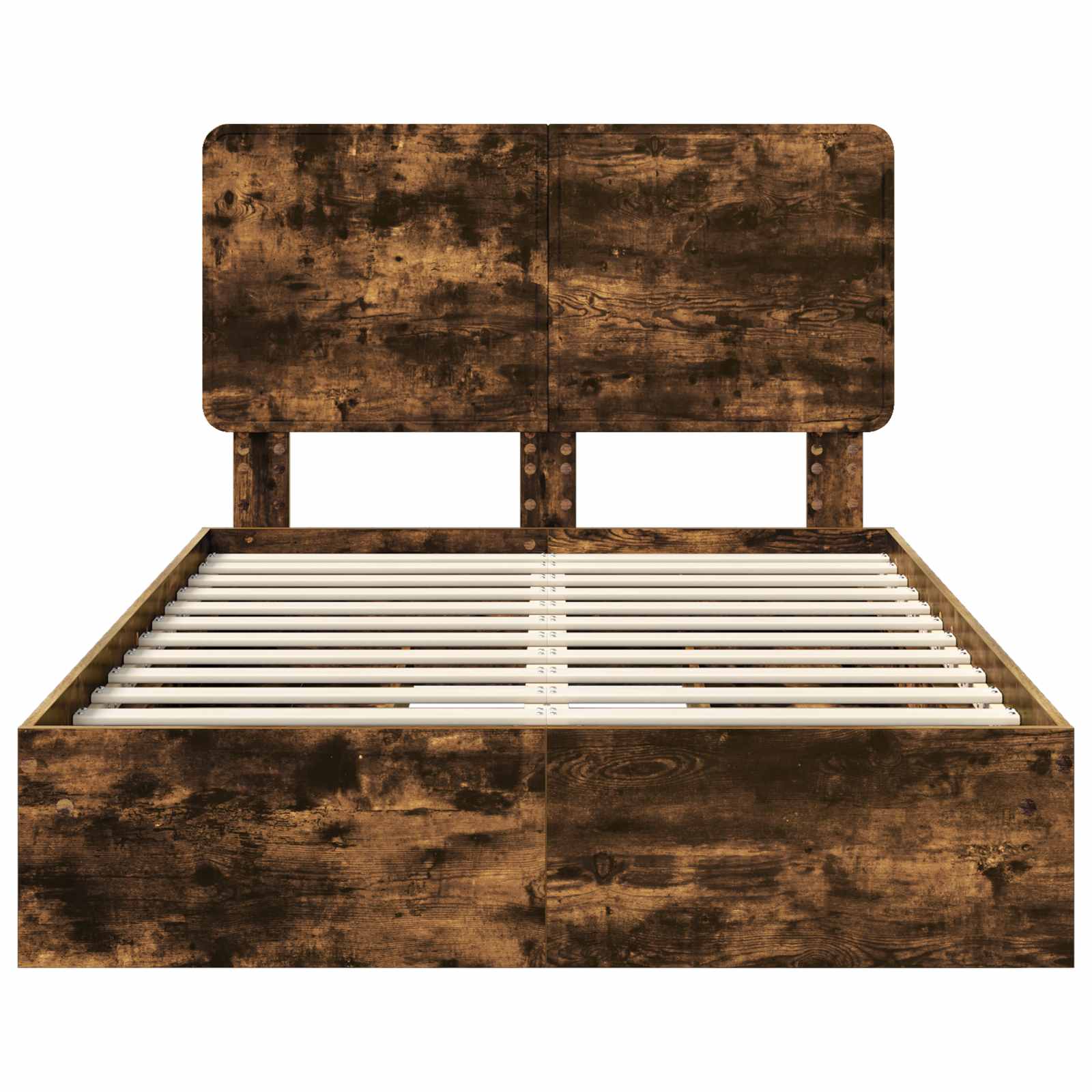 Lit de Rangement Chêne fumé 135 x 190 cm Bois d'ingénierie - XIOS
