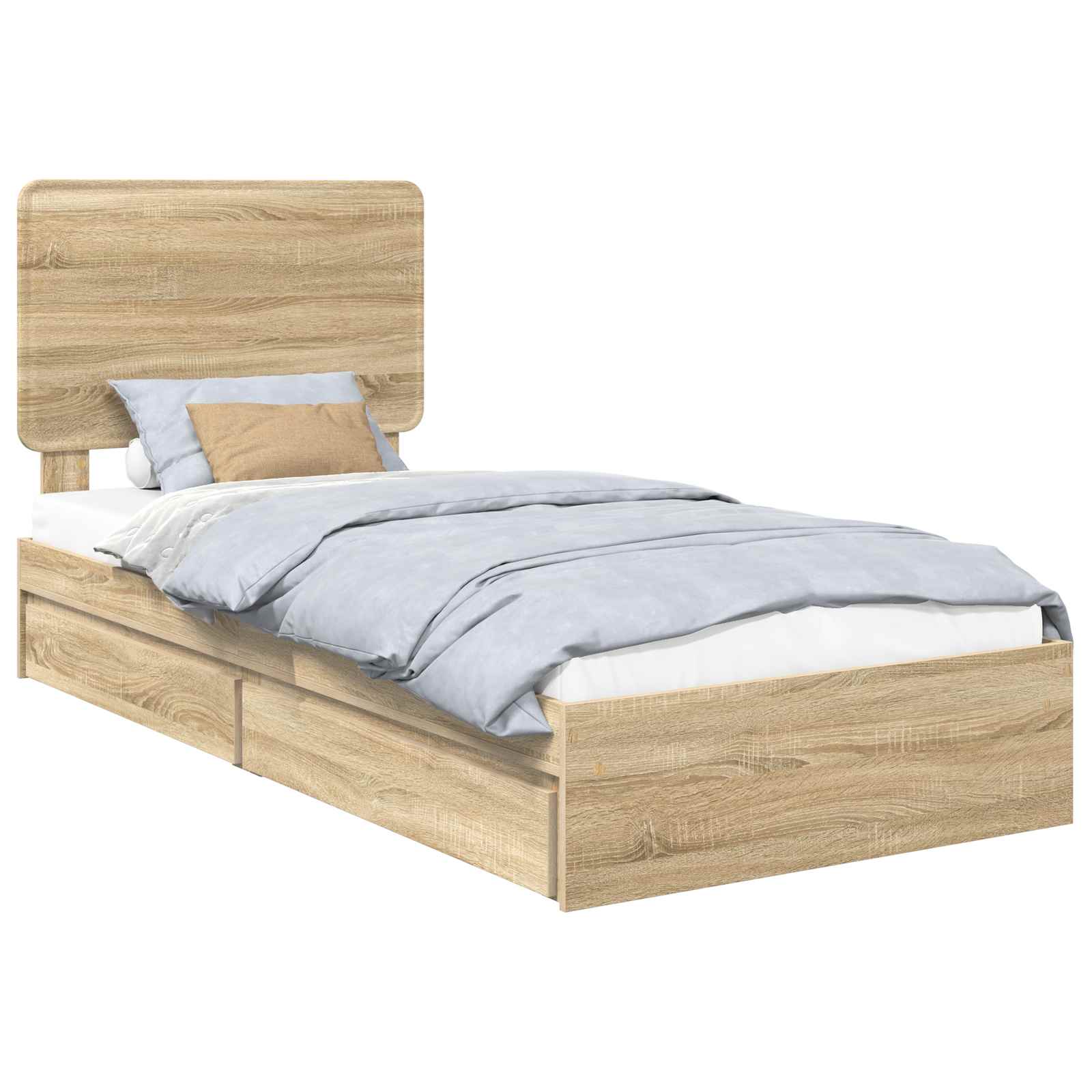 Lit de Rangement Chêne Sonoma 90 x 200 cm Bois d'ingénierie - XIOS
